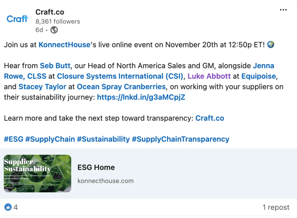 Craft.co Social Media Marketing Strategy