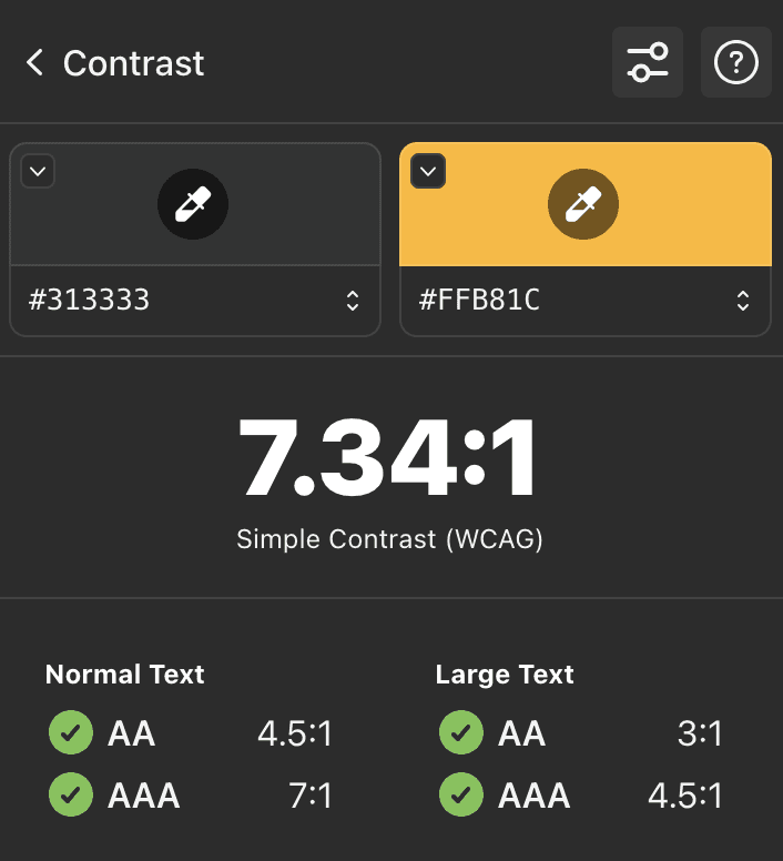ADA color contrast maroon and yellow