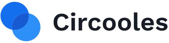 Circooles. logo in blue color