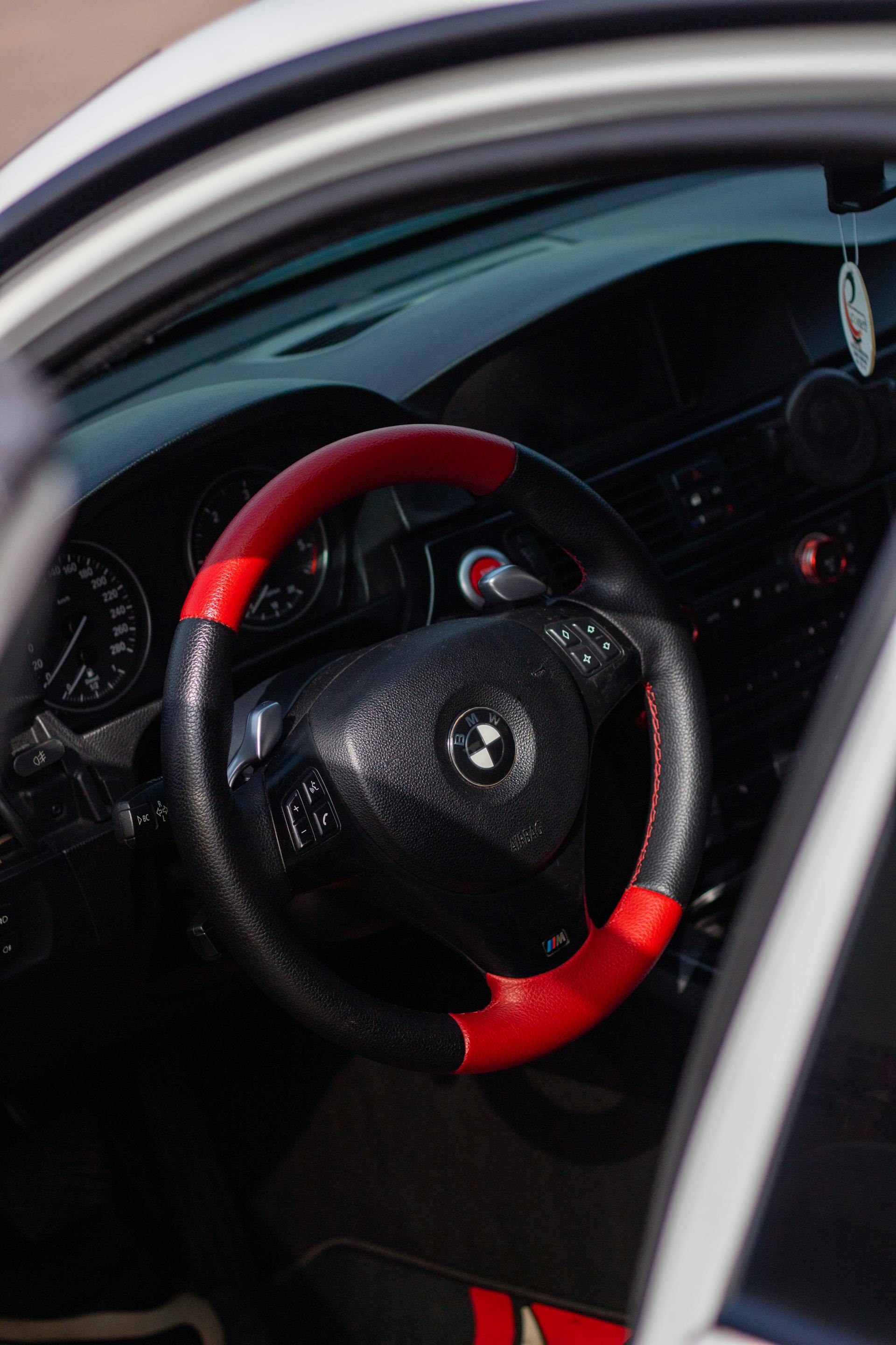 Red steering wheel