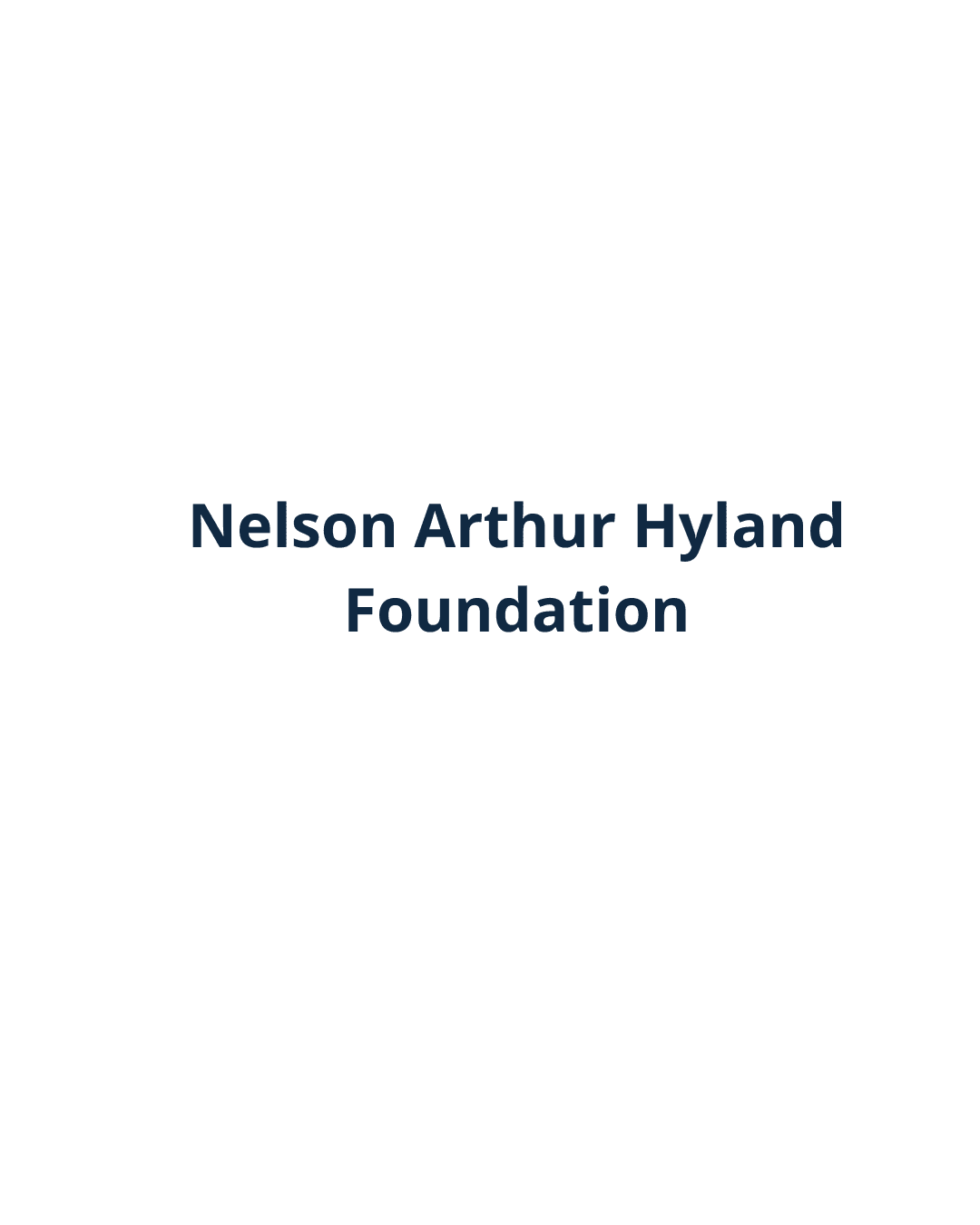 Nelson Arthur Hyland Foundation Logo