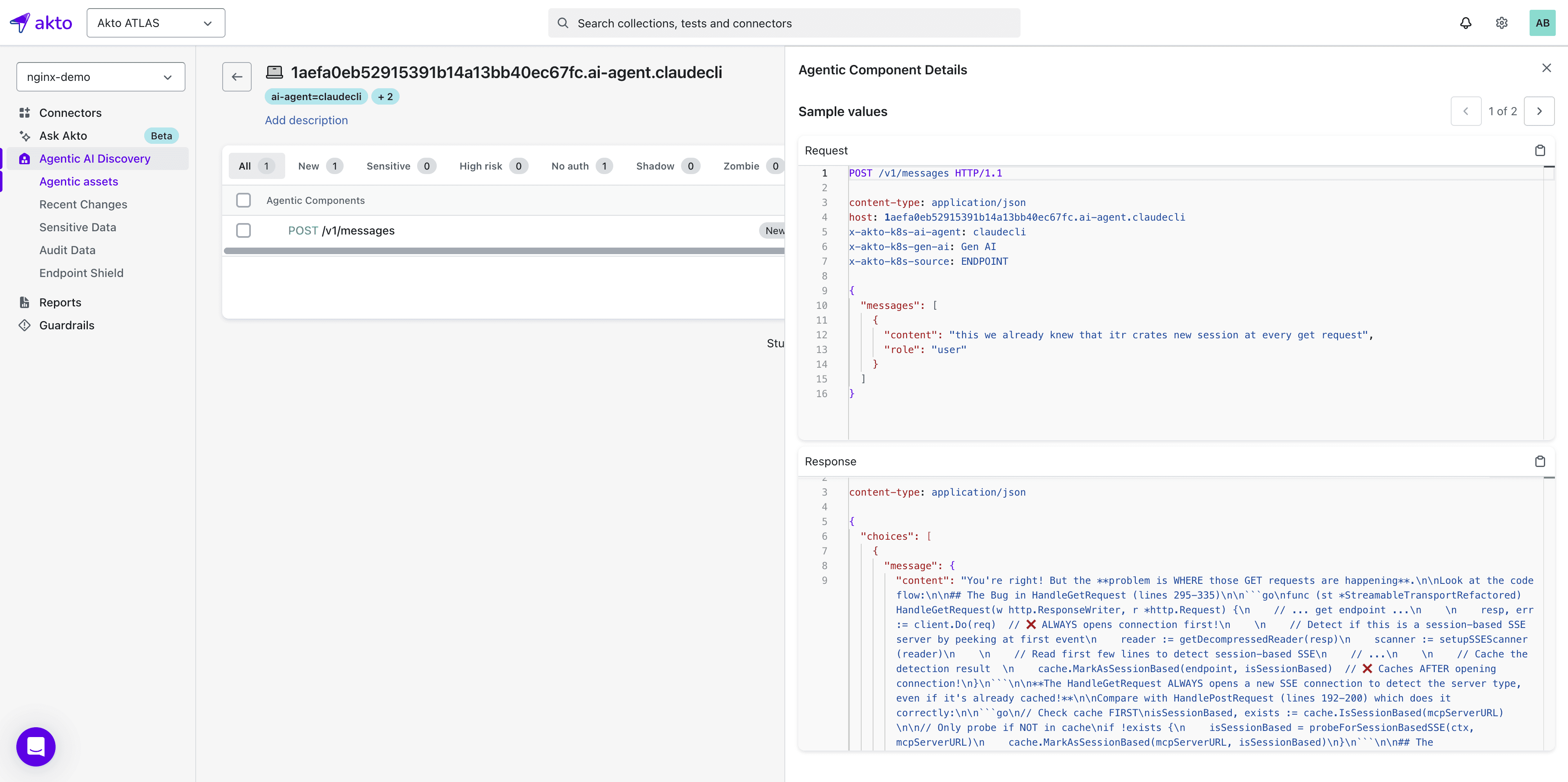 Akto Agentic AI Discovery
