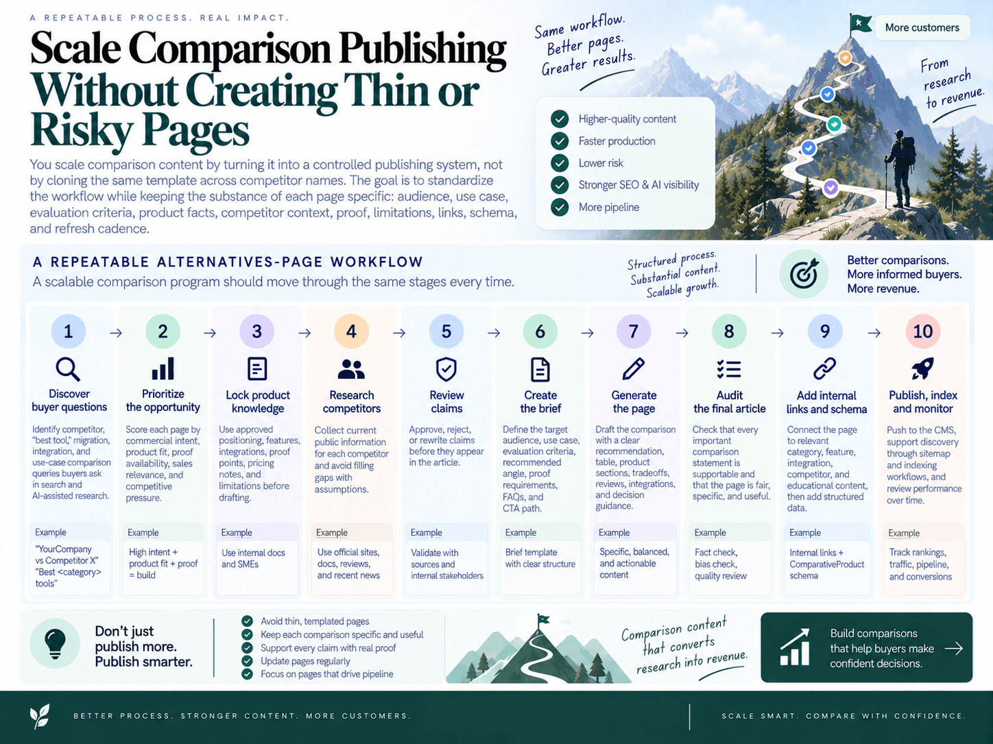 Scale Comparison Publishing Without Creating Thin or Risky Pages