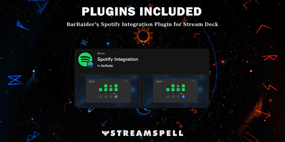 The Viking Gods profile uses Spotify Integration by BarRaider — official product preview
