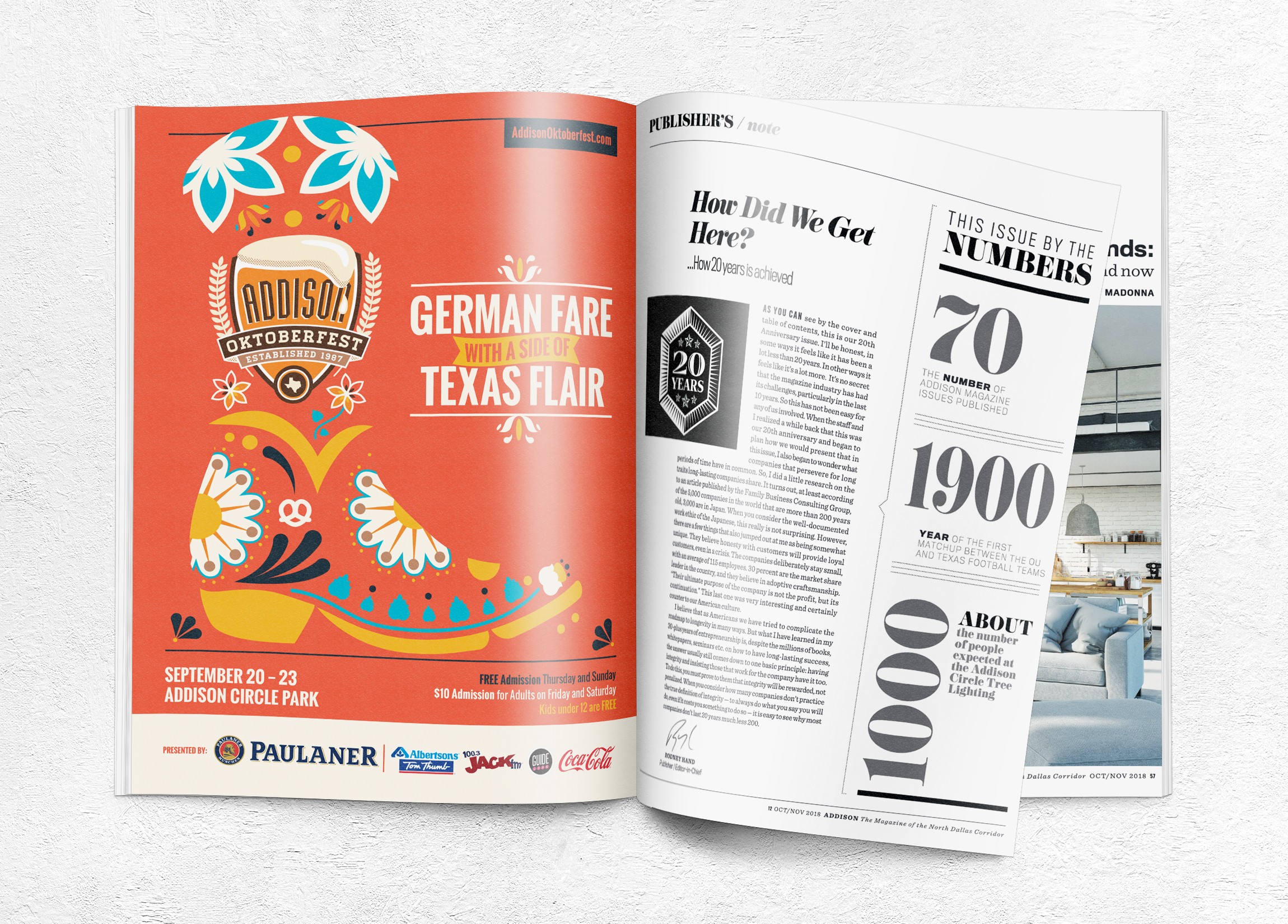 event magazine print ad