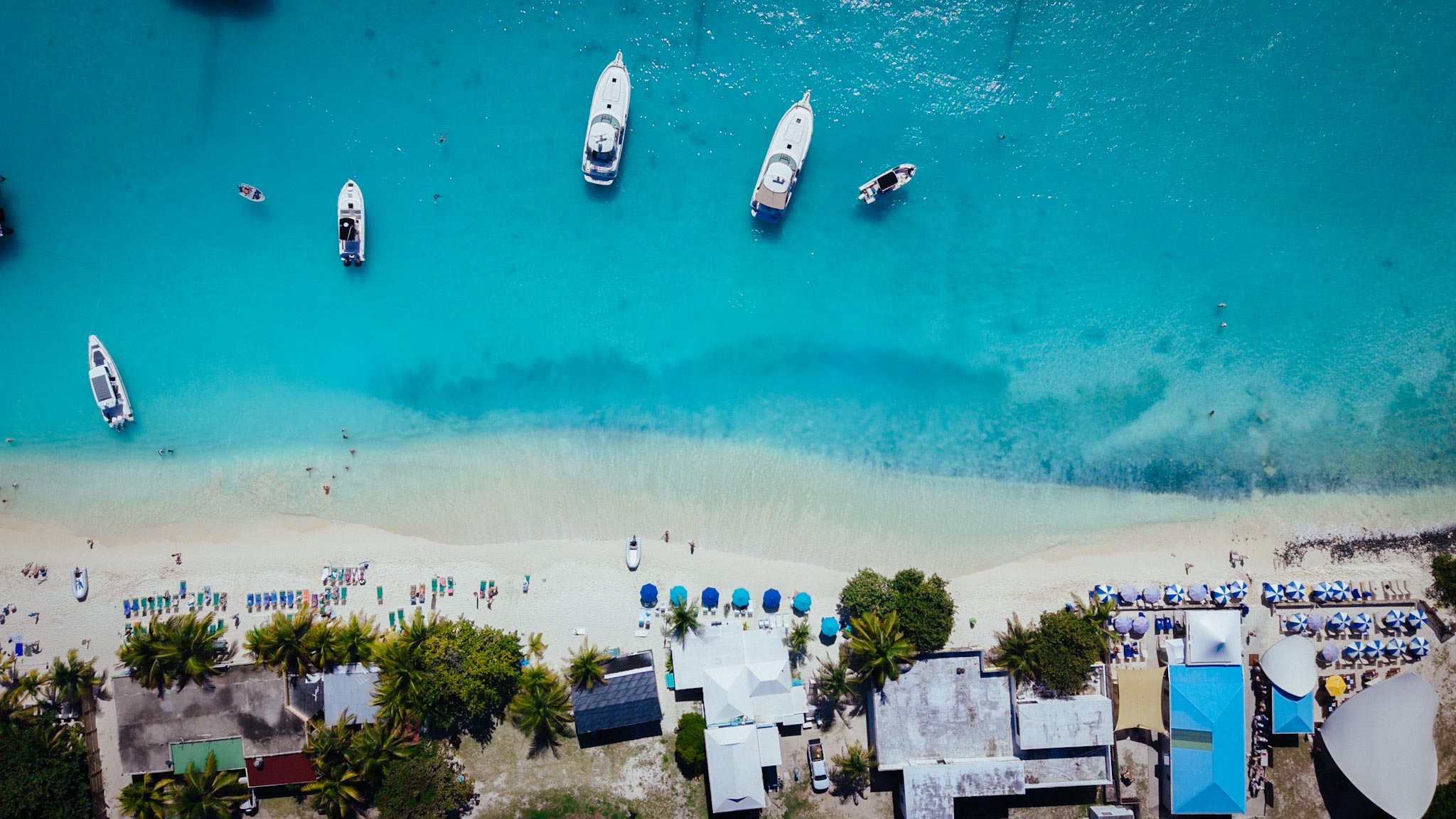 shoreline drone photo from the british virgin islands taken by Flyby media