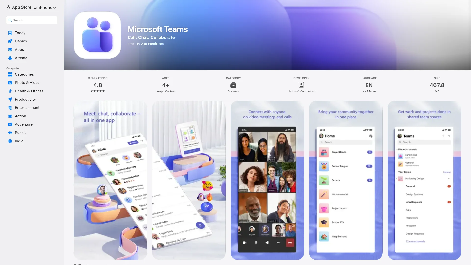 Microsoft Teams on the App Store — React Native app example