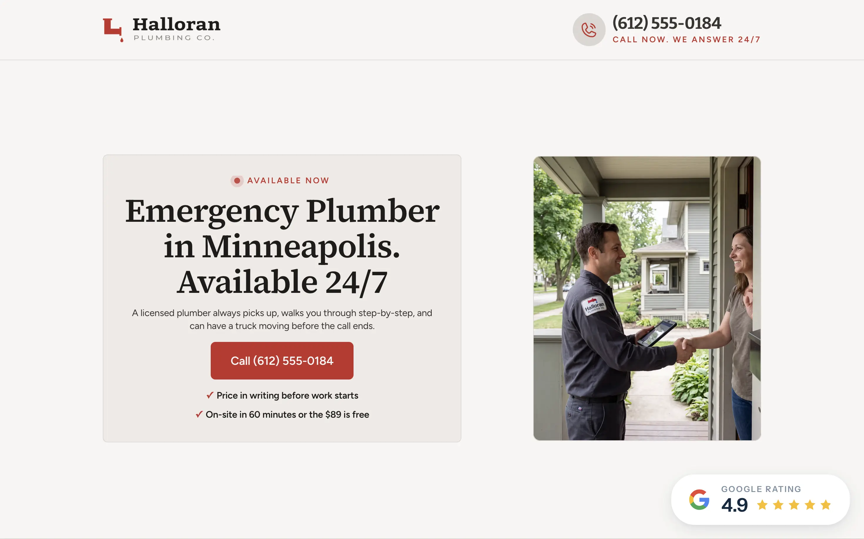 Landing page hero preview