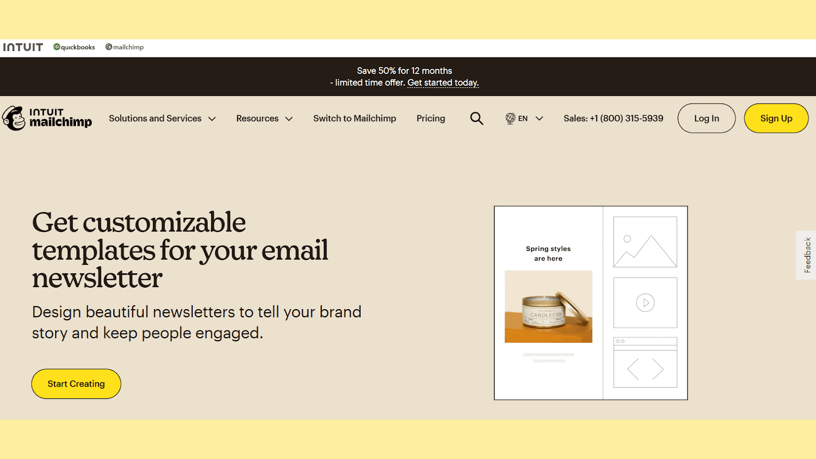 Mail Chimp ad Landing Page