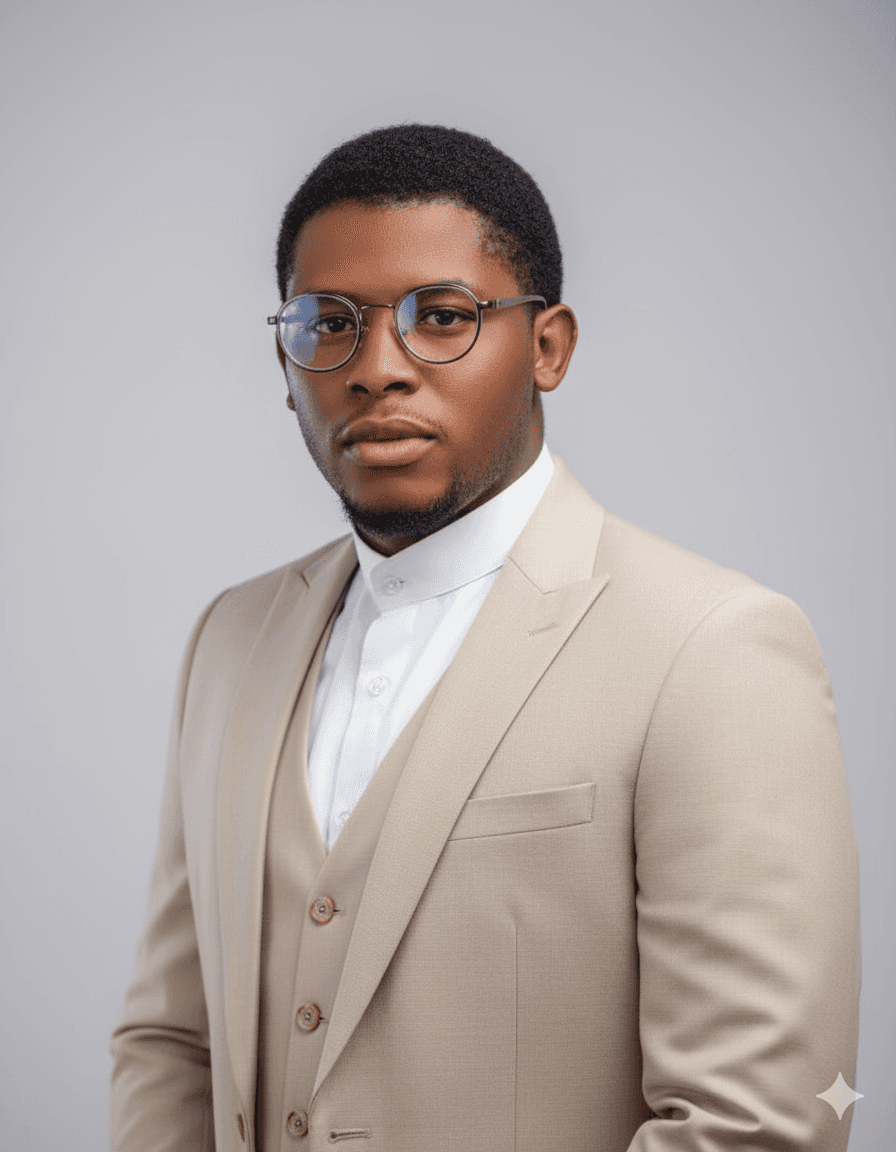 Portrait of portfolio creator – front view