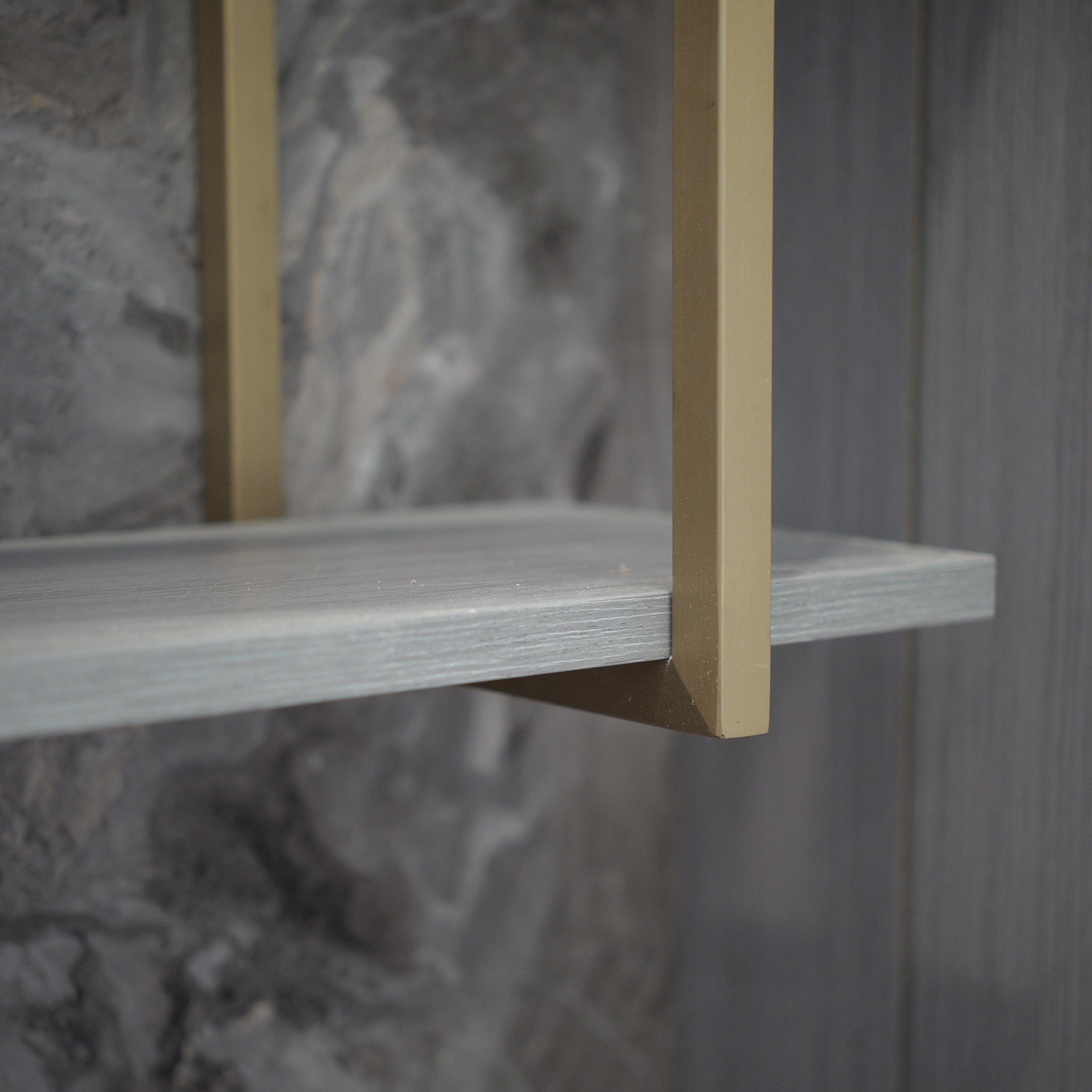 Brass Mitre Floating Shelf