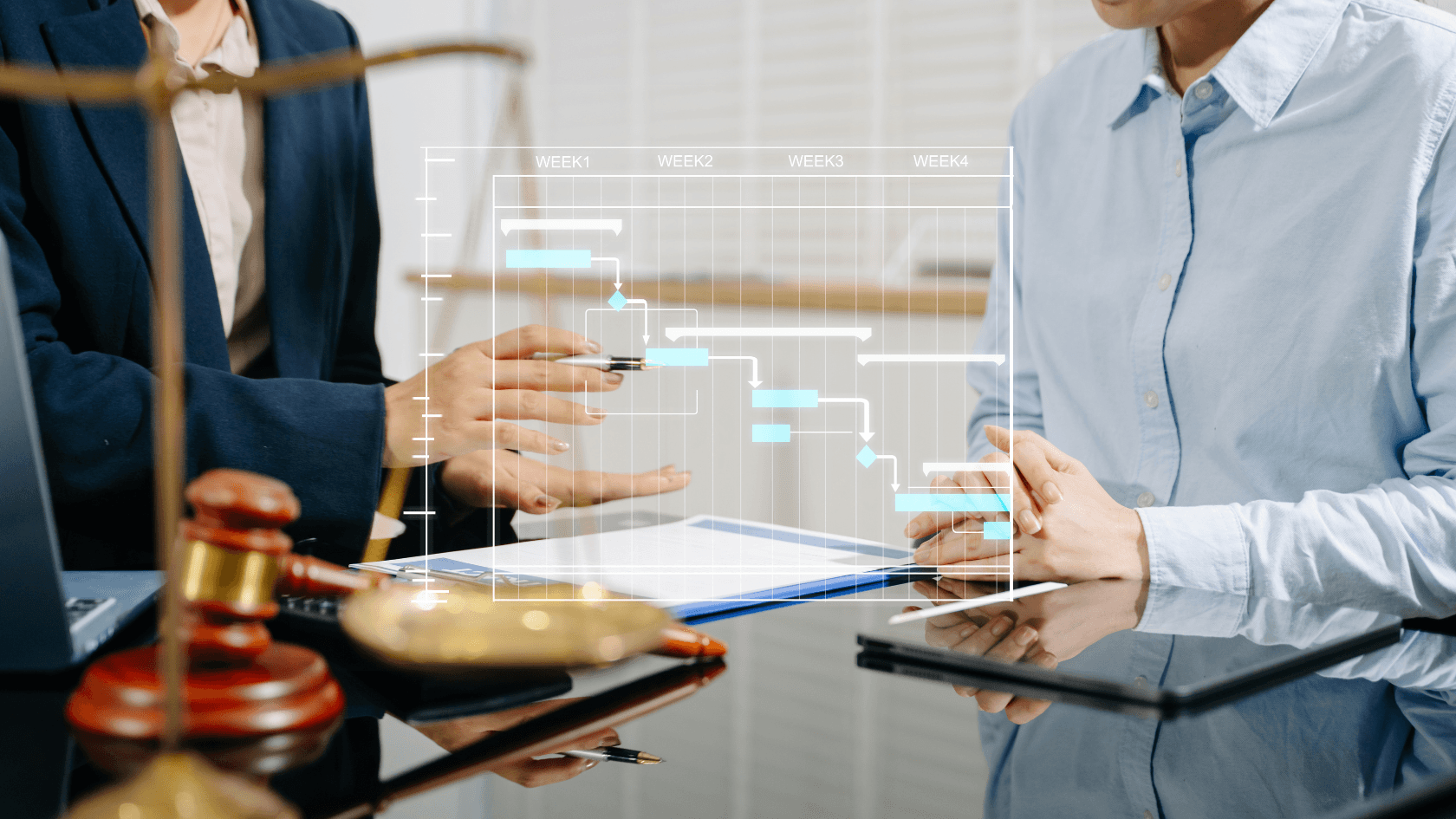 Staffing analysis report attorney workflow from punch sheet to case timeline
