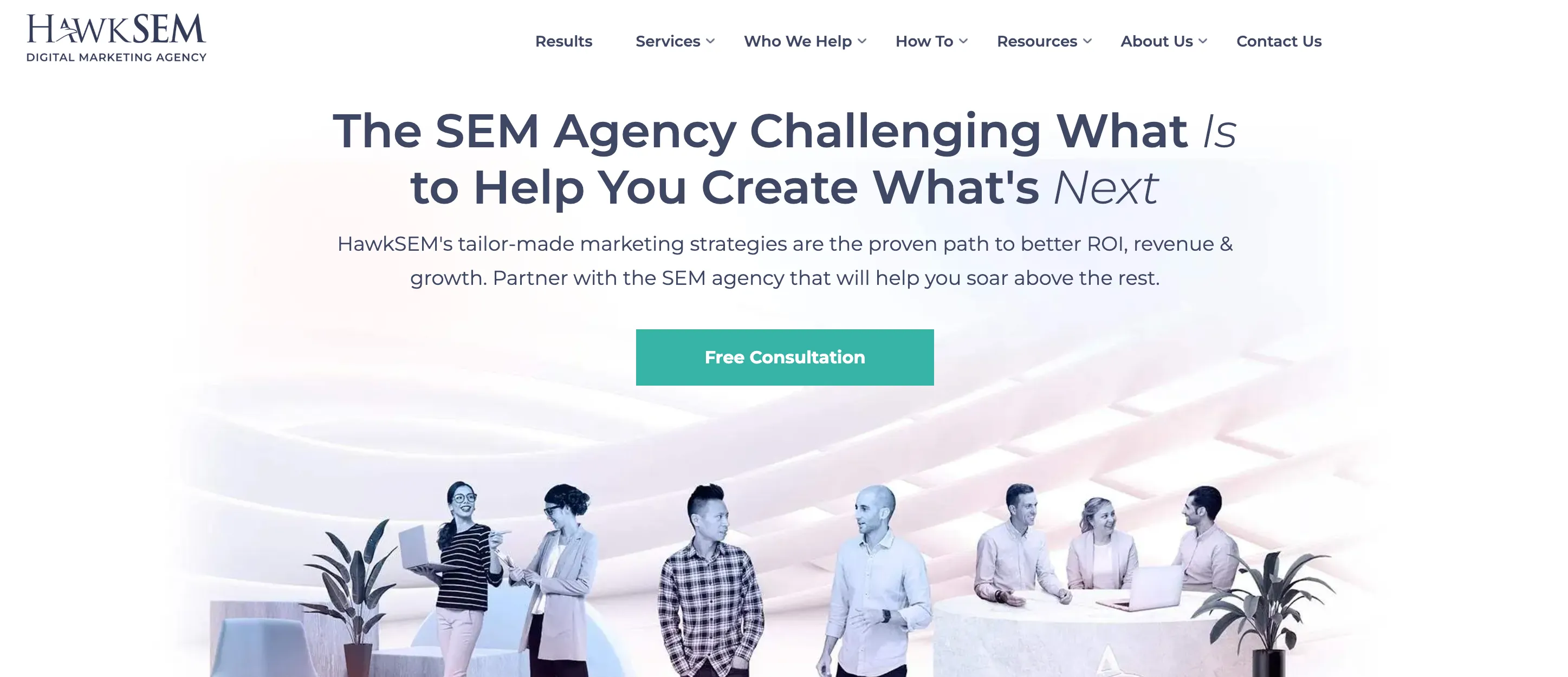 HawkSEM agency homepage