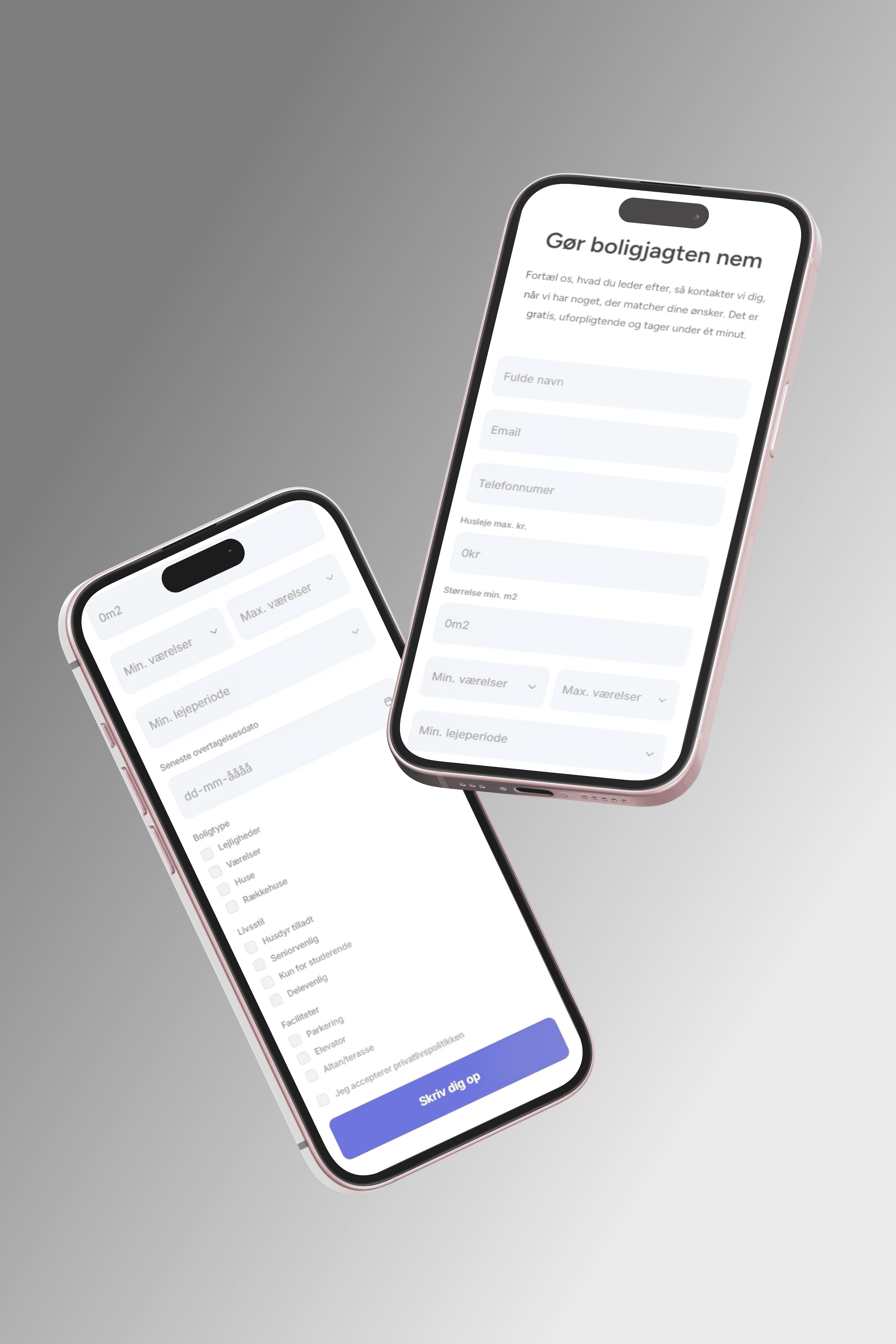 2 iPhones Mockup displays website made by Seoma