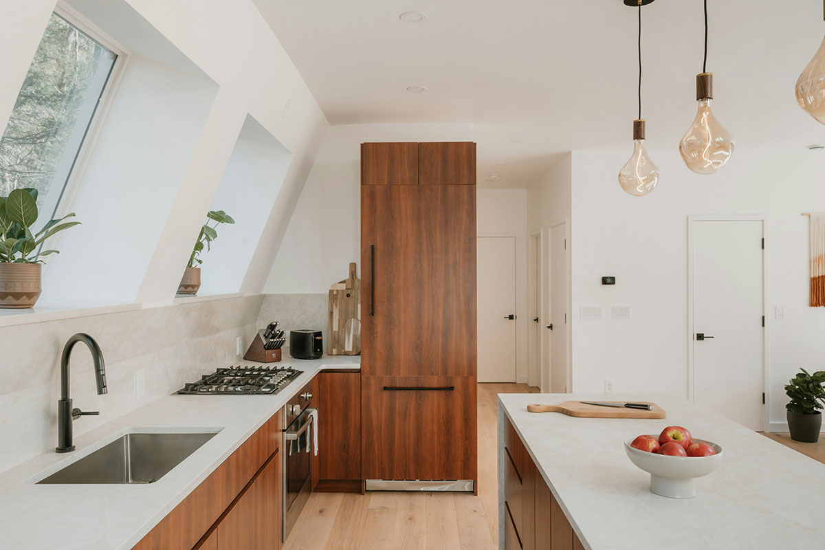 Completed kitchen renovation with modern fitted units, Cyprus