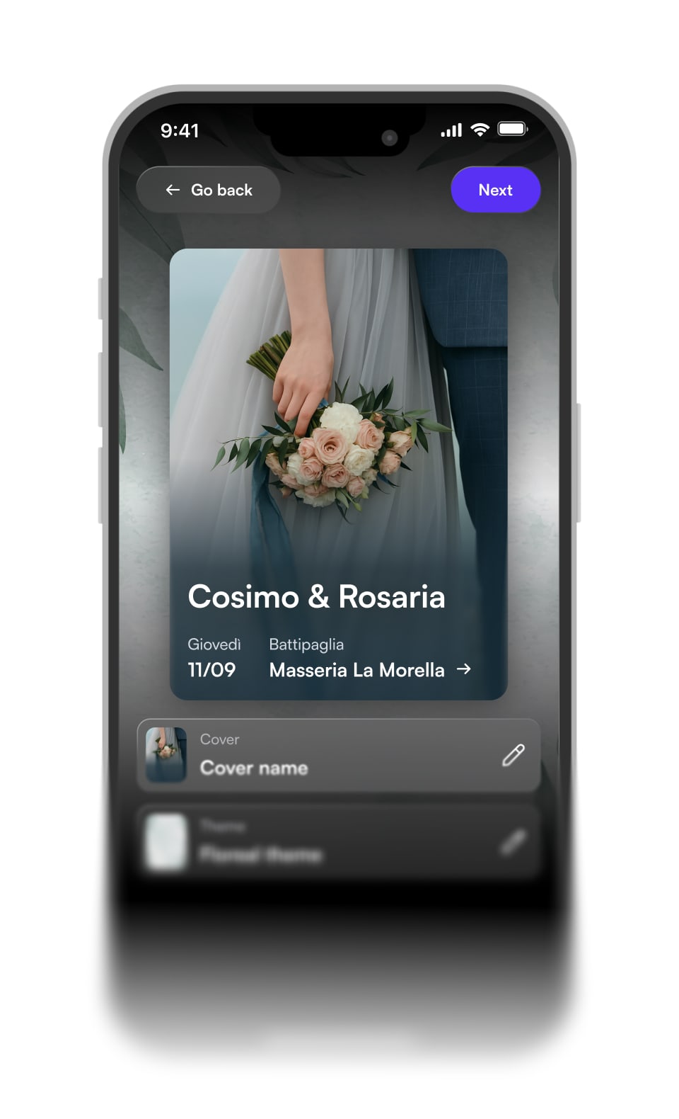 mockup dettaglio evento app togevent