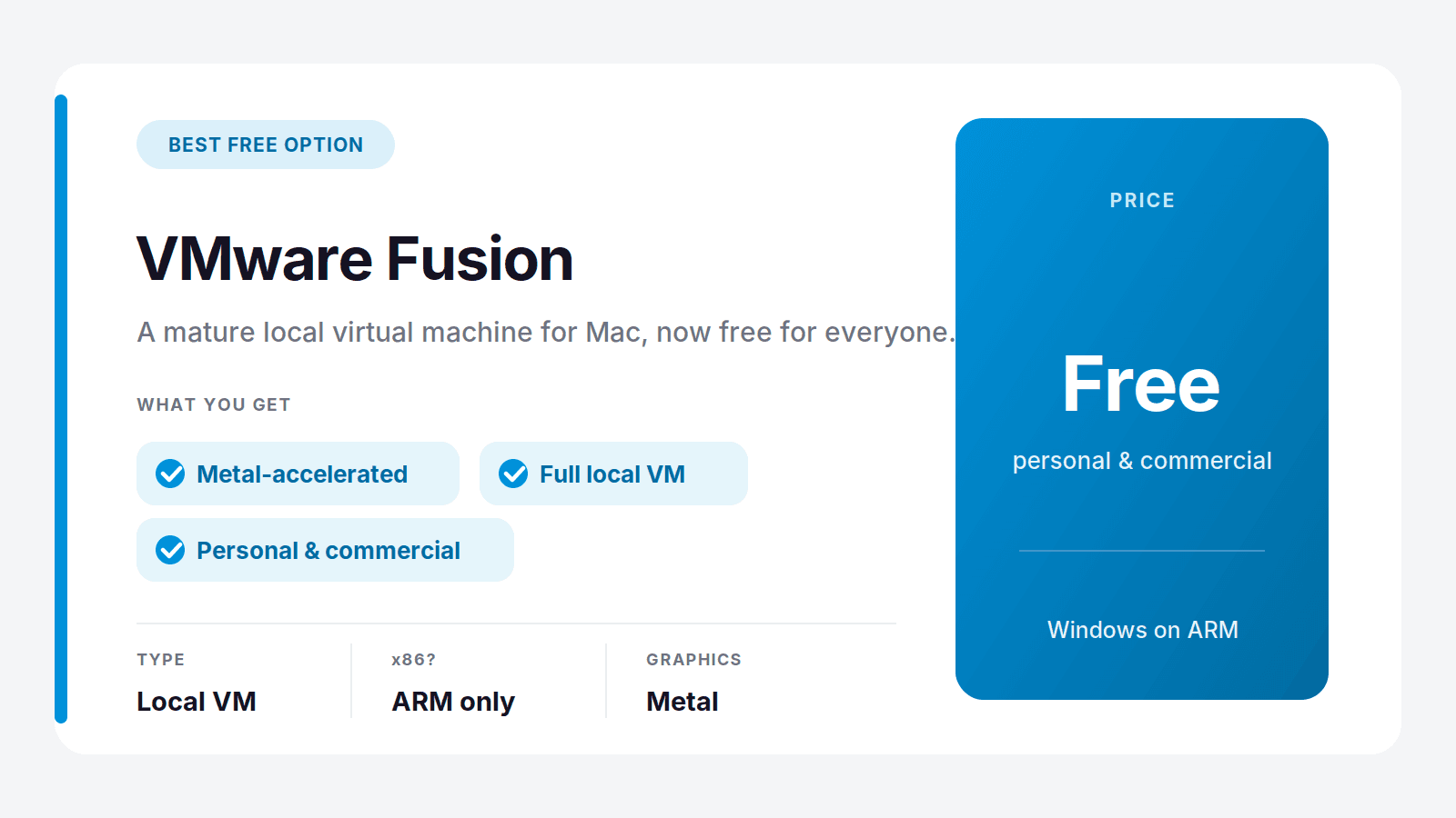 VMware Fusion, the best free Parallels alternative and local virtual machine for Mac