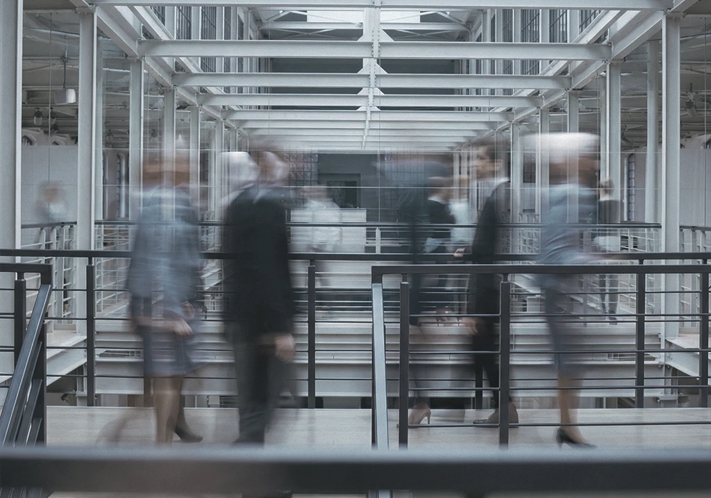 Employee working on their laptop