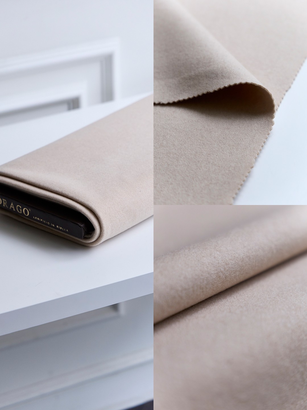 TALLIA DELFINO LIGHT BEIGE CAMEL HAIR