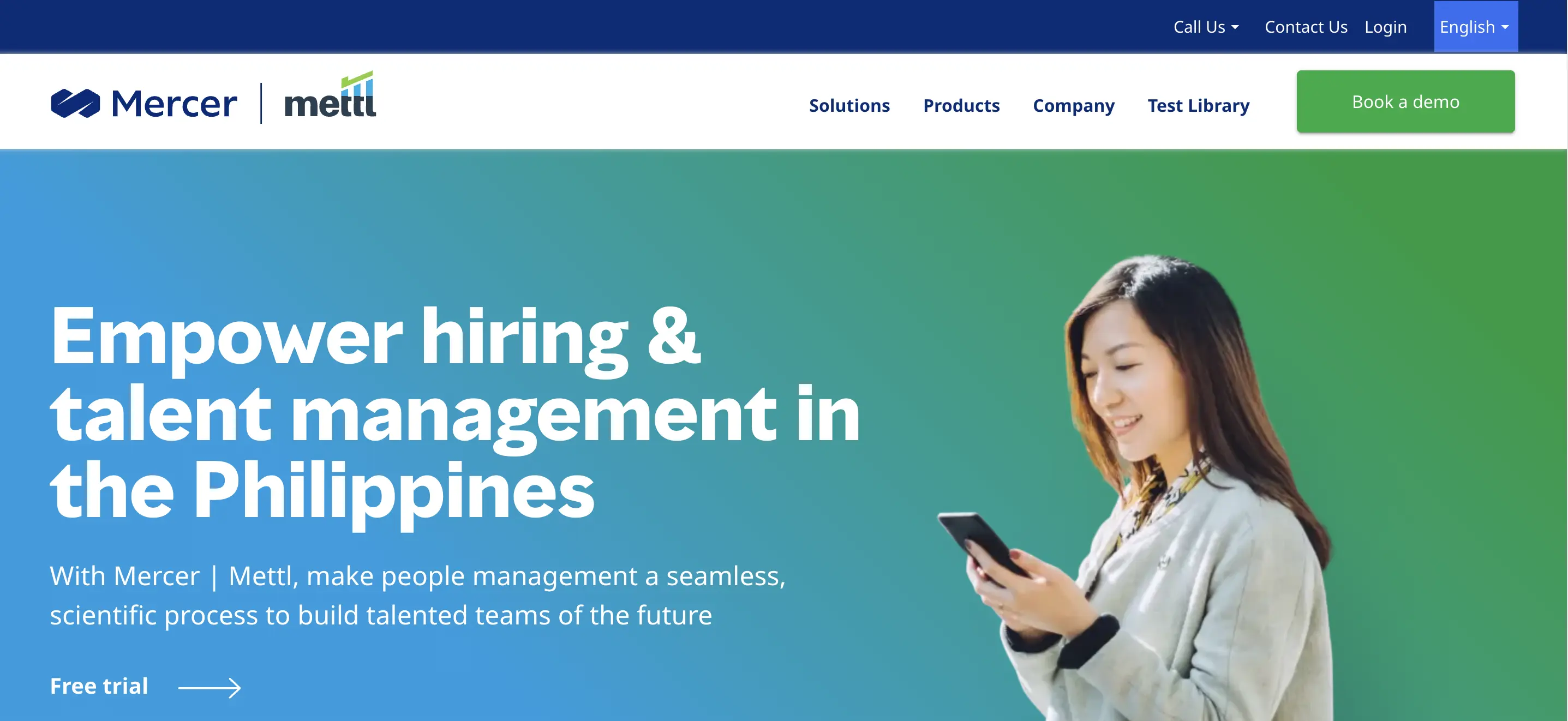 Mercer Mettl website homepage
