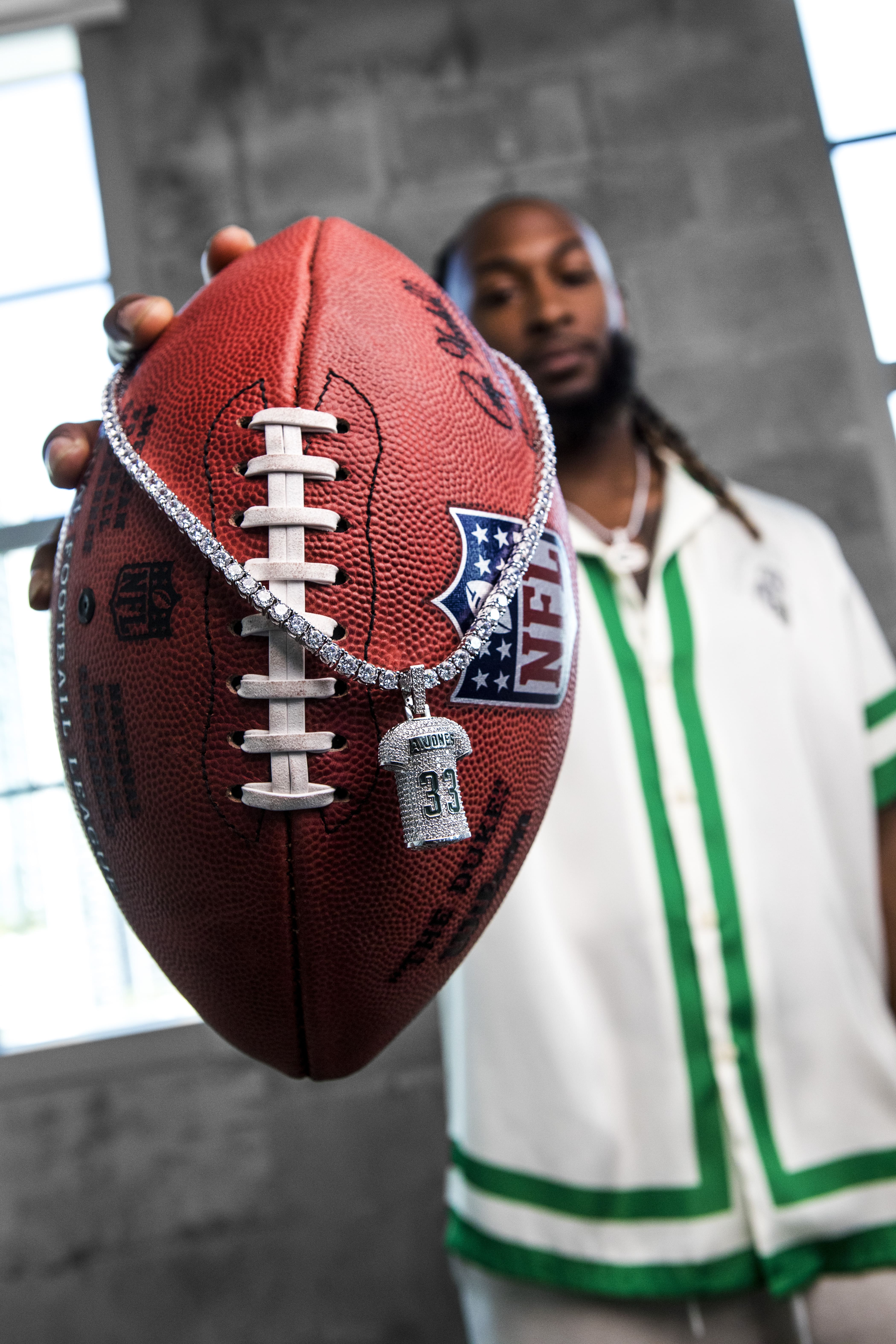 Aaron Jones NFL- Shop Gld styled by miami celebrity fashion stylist Steven Lassalle