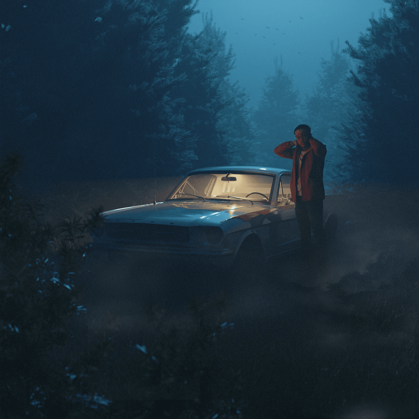 Women On Neon Background