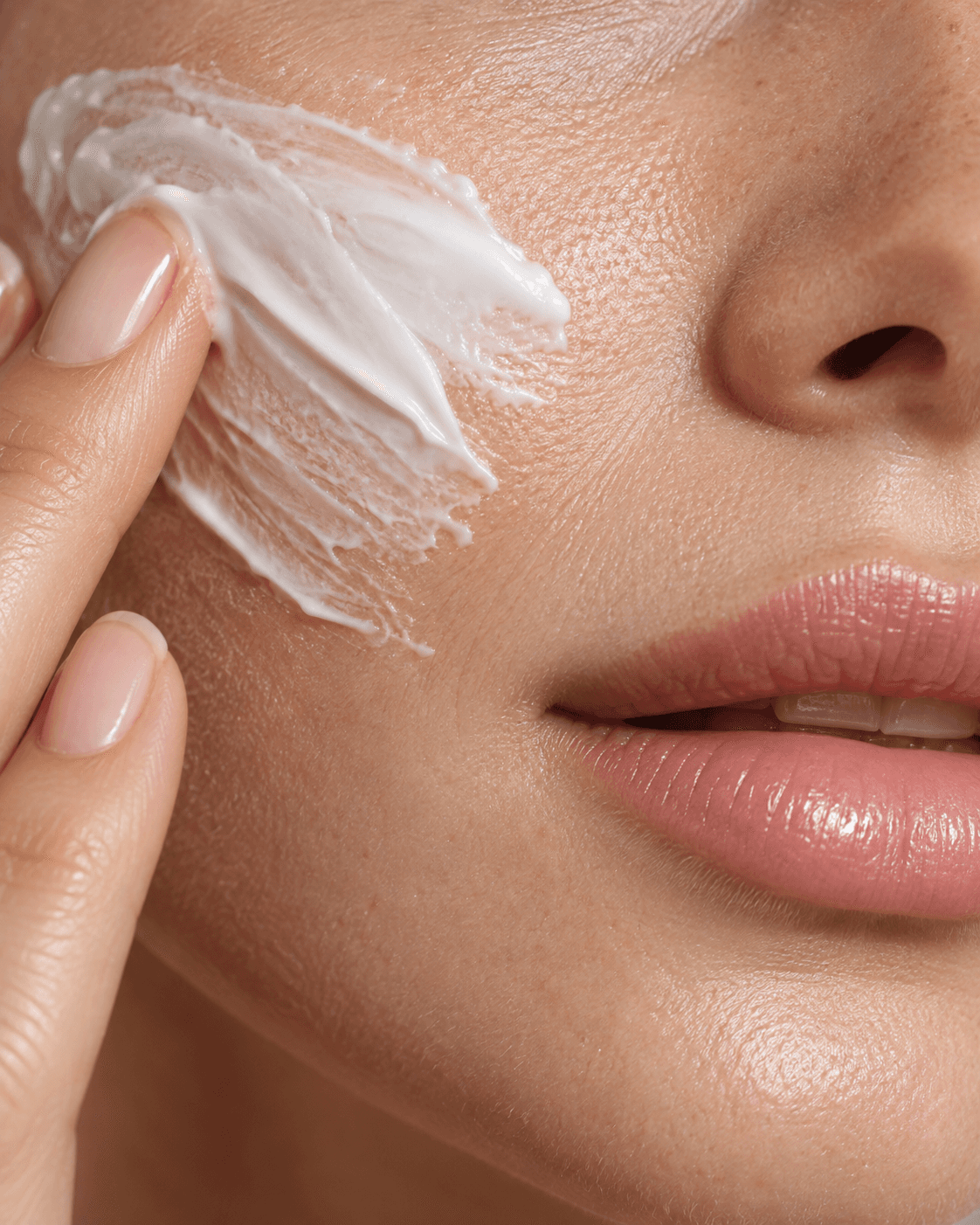 Dewy skincare application