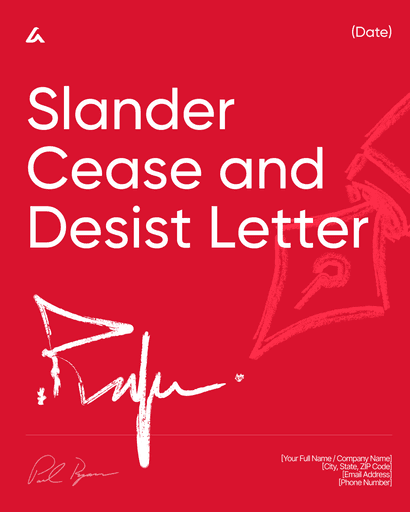 Slander Cease and Desist Letter