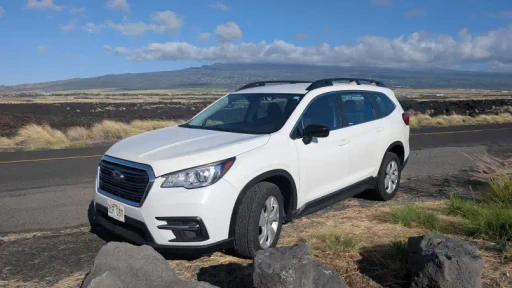 White Subaru Ascent for rent in Kona Big Island Hawaii
