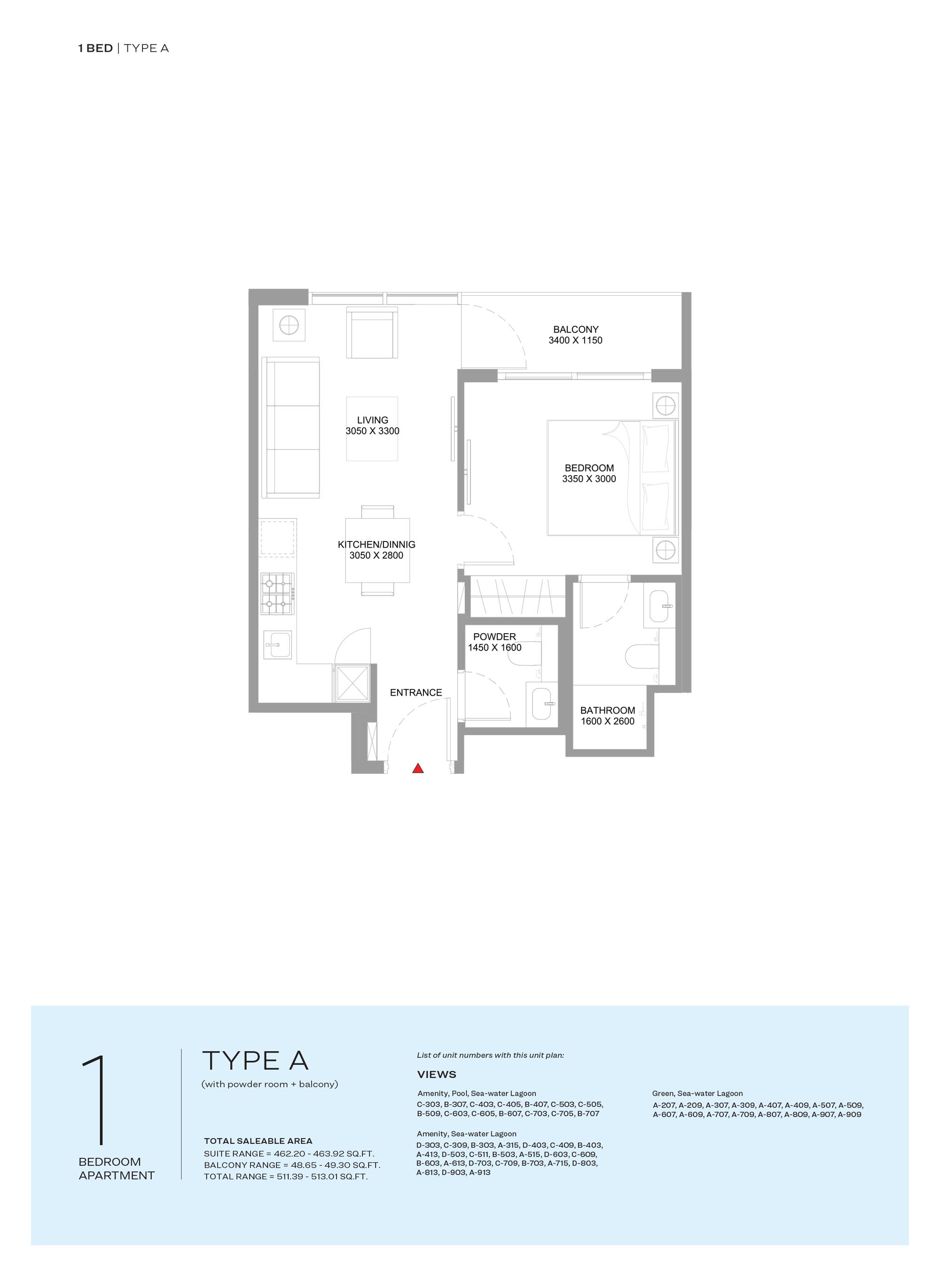 Coastline Beach Residences 1-bedroom