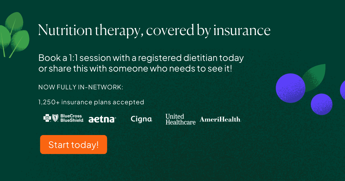 Nutrition therapy, covered by insurance