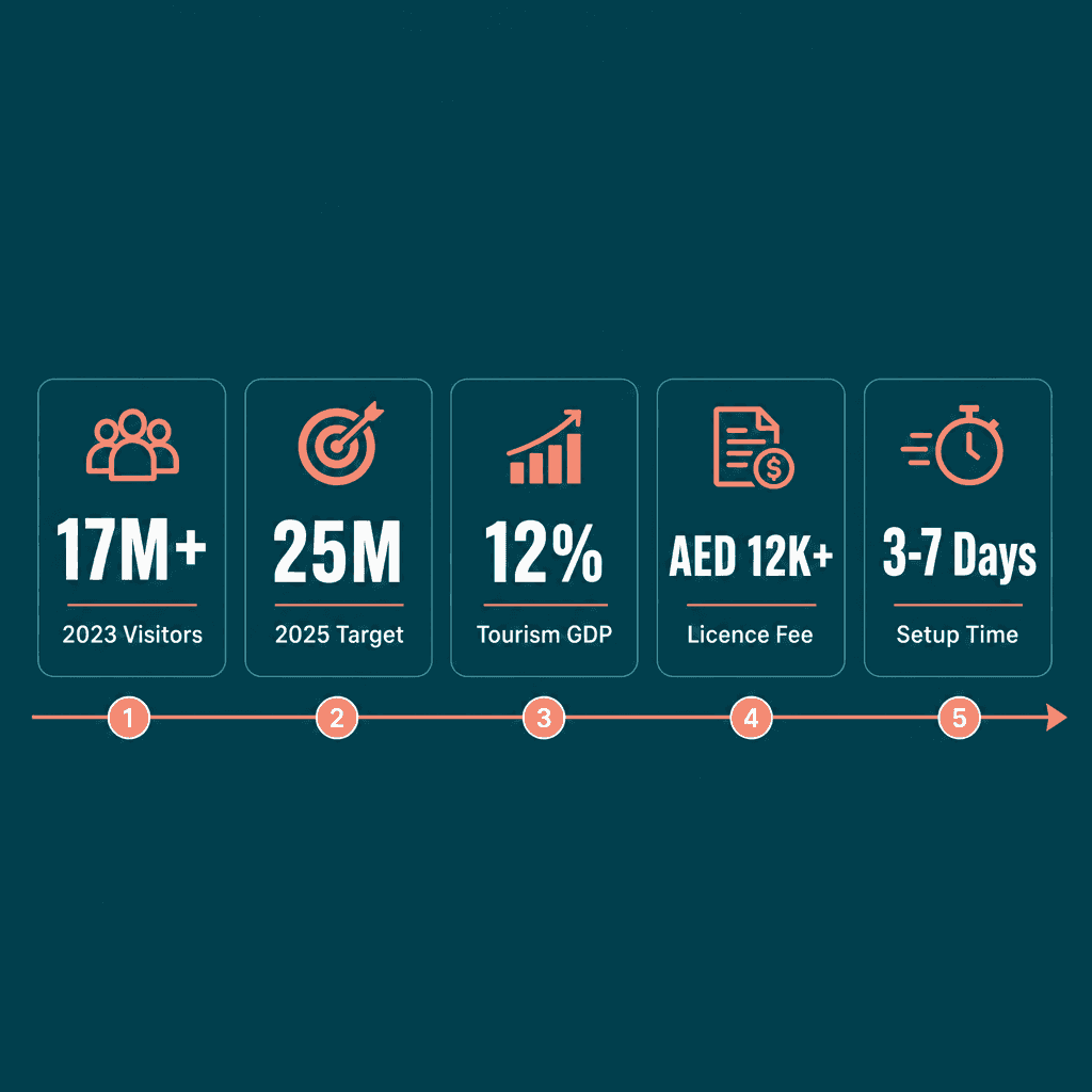 Infographic: Apply for a Tourism & Recreation Consultants Business License in Dubai