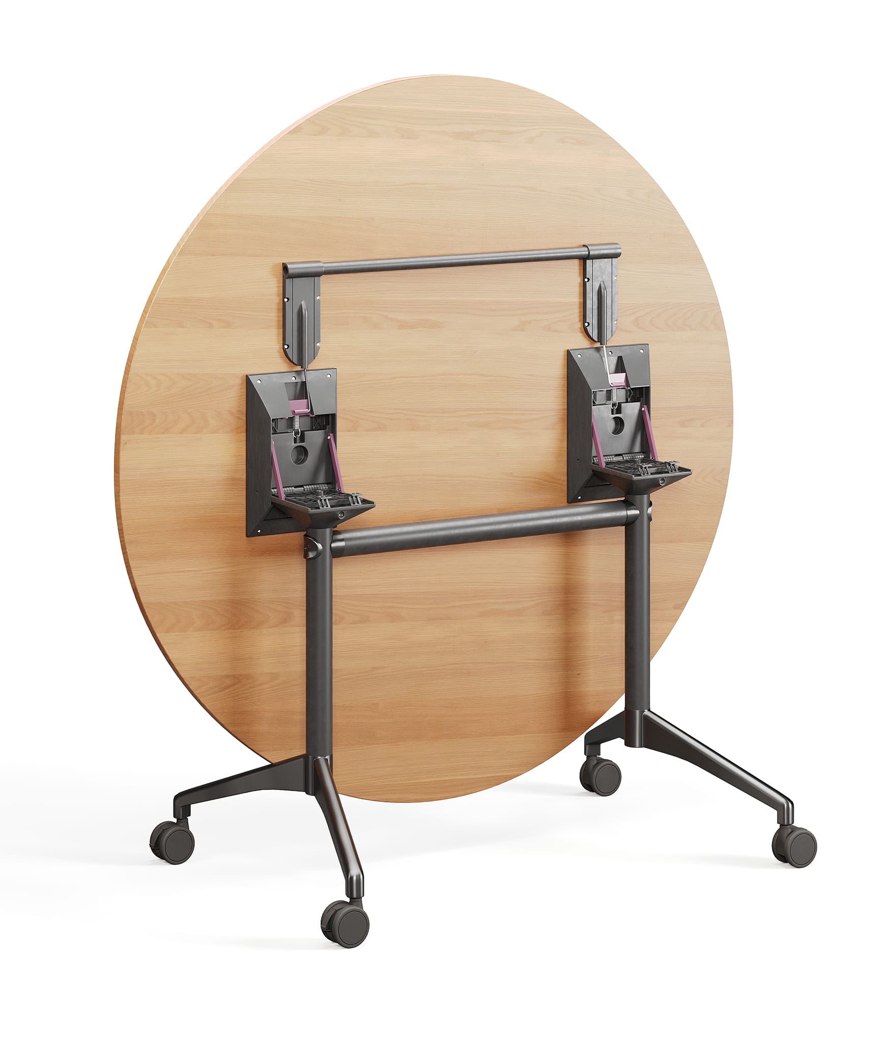 Mobile workstation board with wheels for flexible office use