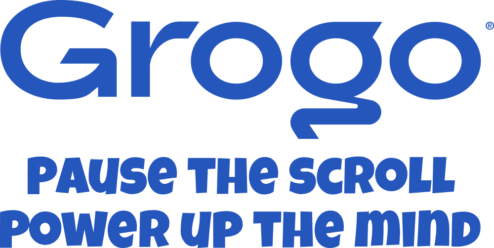 Grogo Logo - Pause the Scroll, Power up the Mind