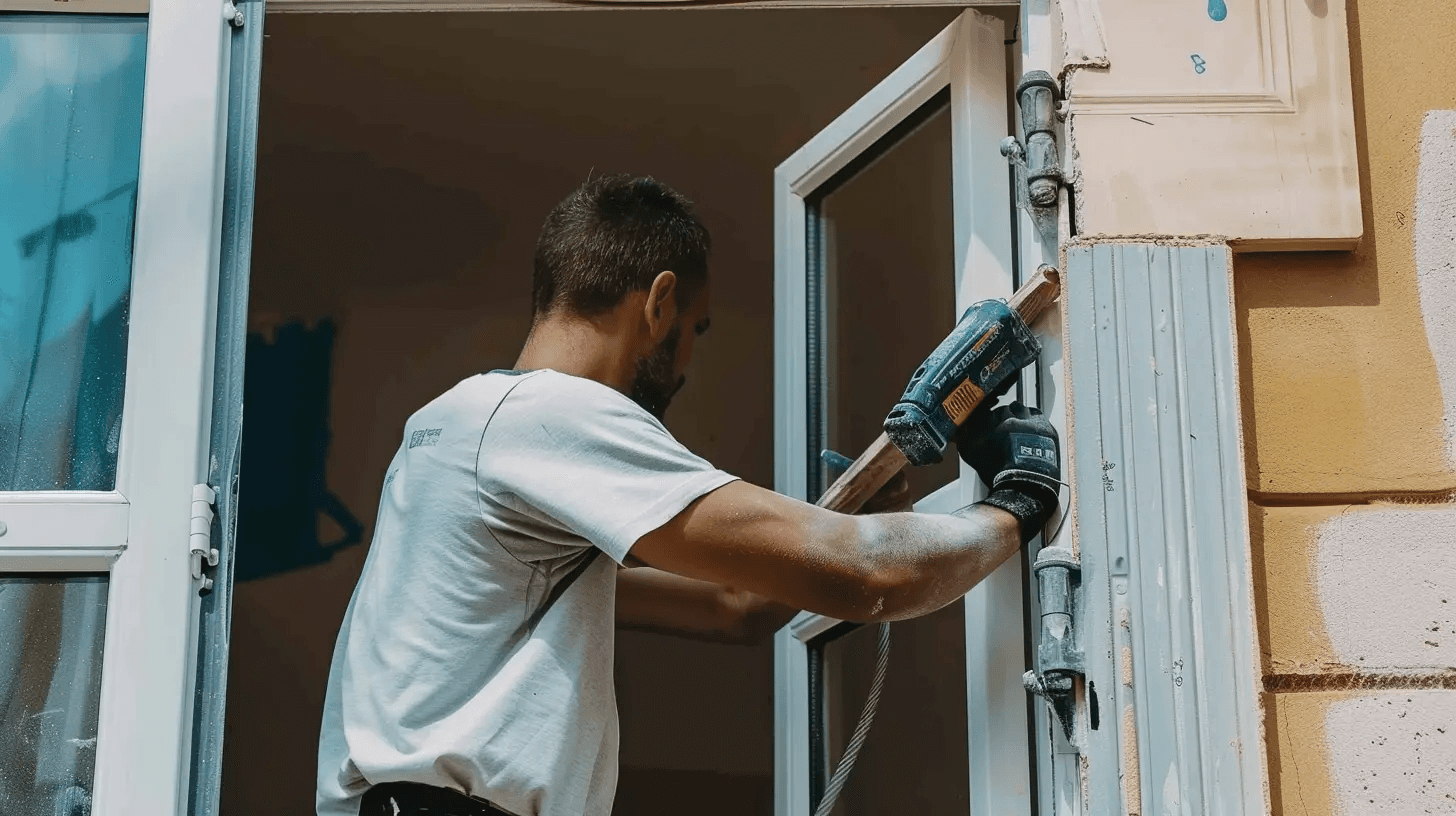 man-working-on-door-frame