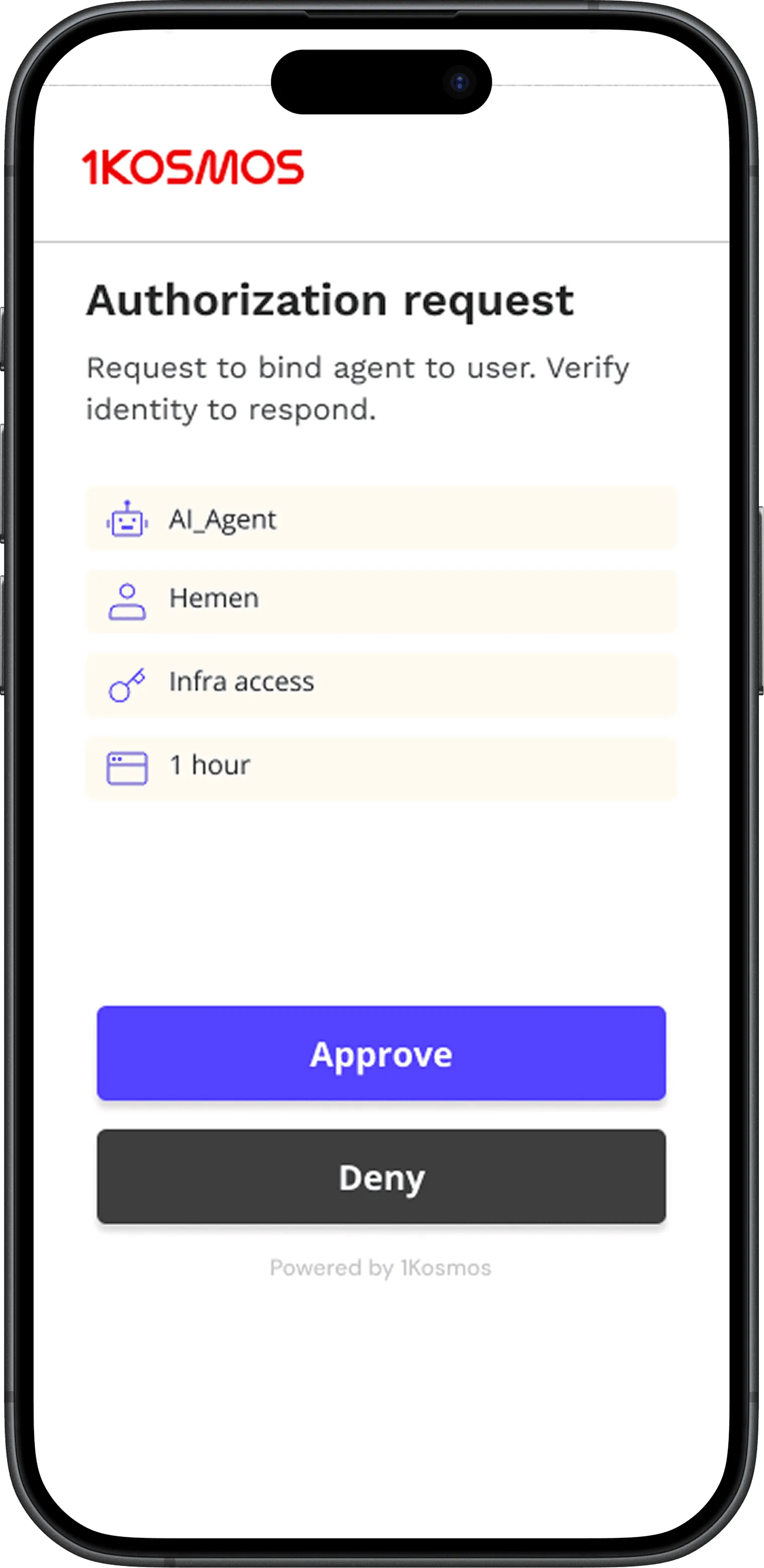 AI Agent authorization request