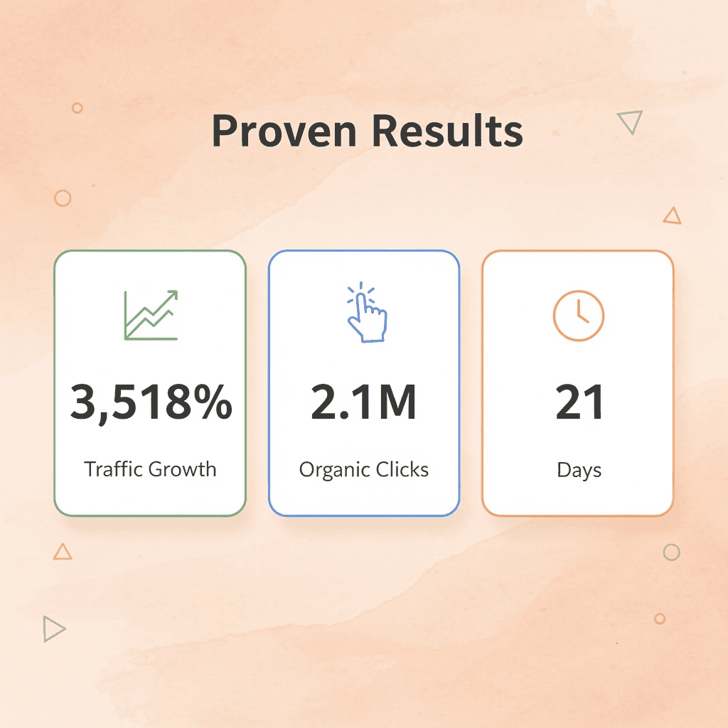 Performance metrics showing SEO validation results
