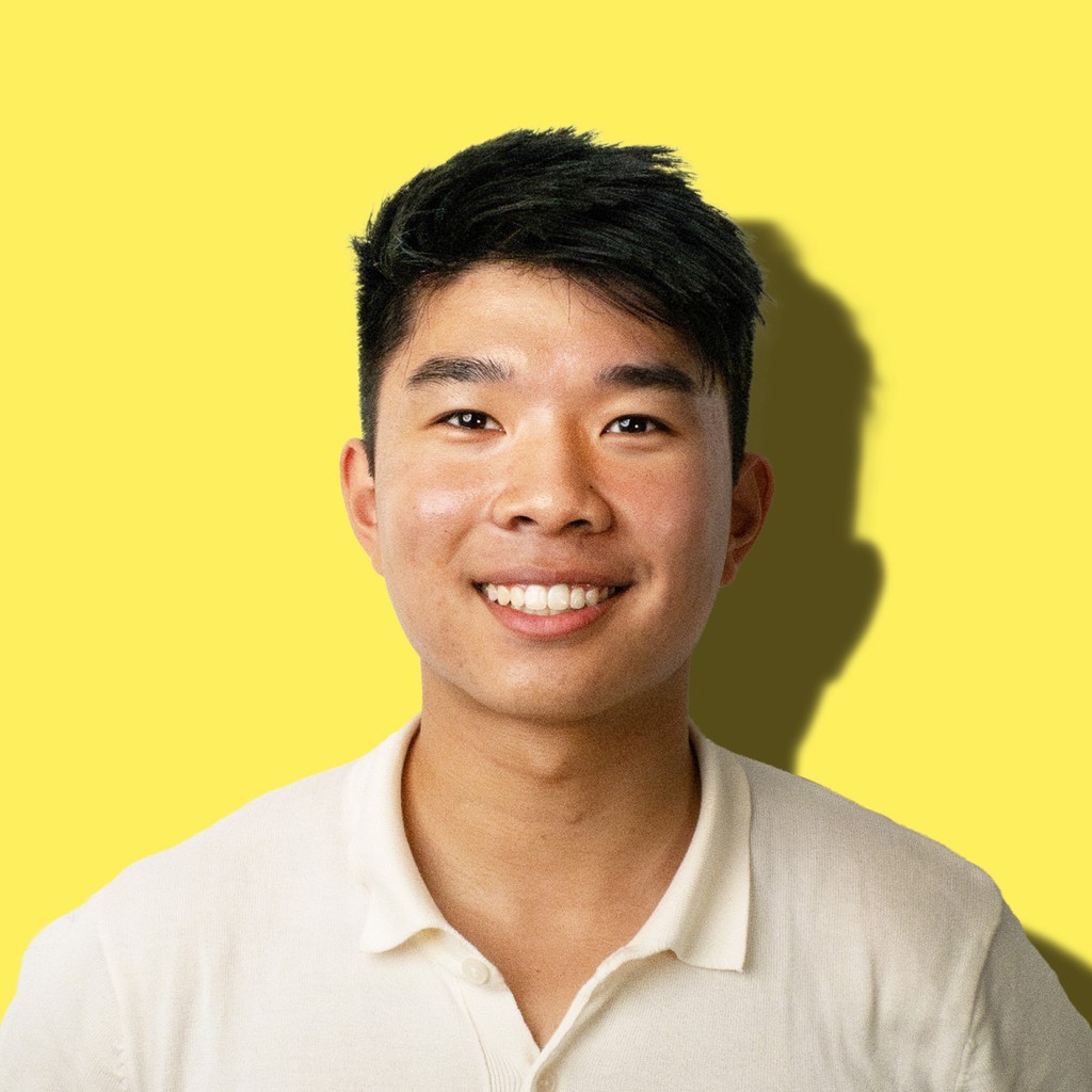 A portrait of a Vibrant employee with colorful background