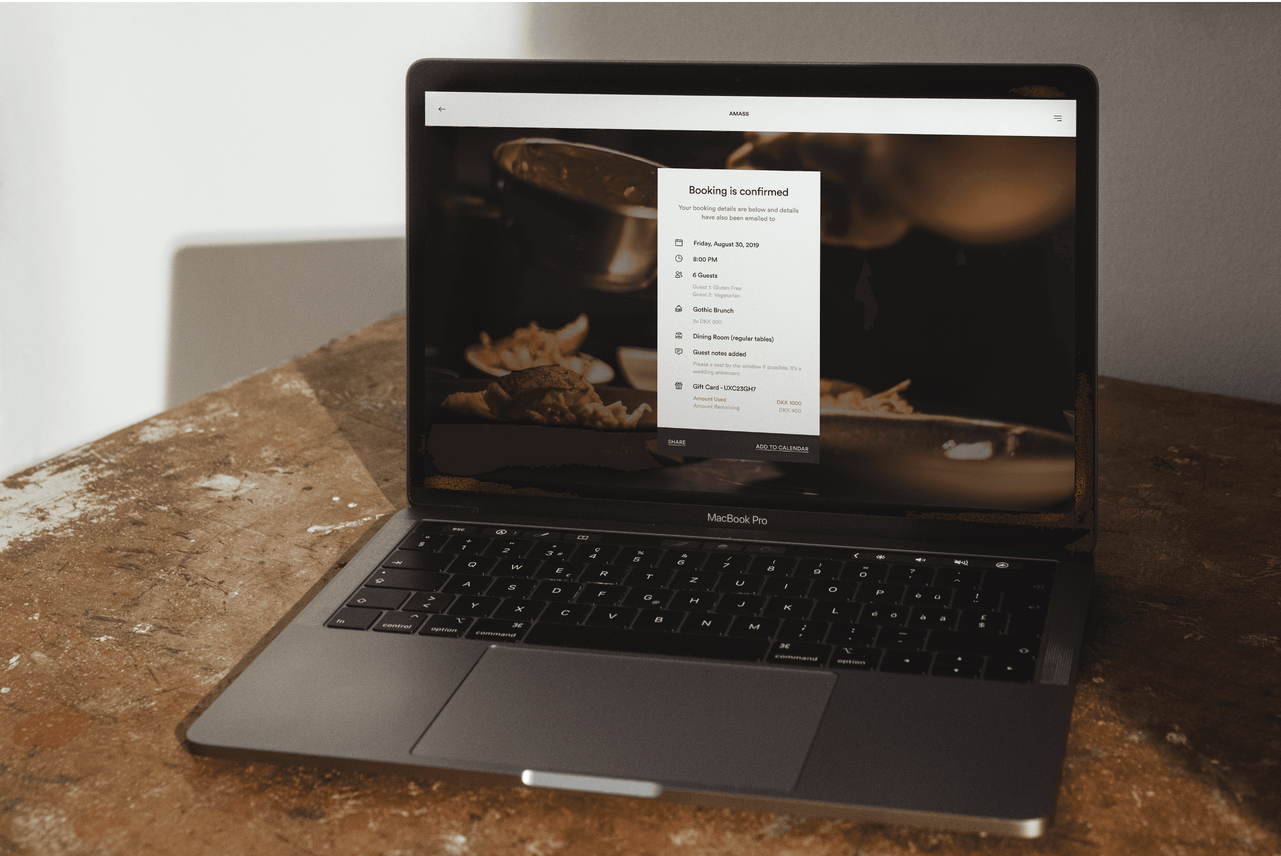 computer restaurant booking app
