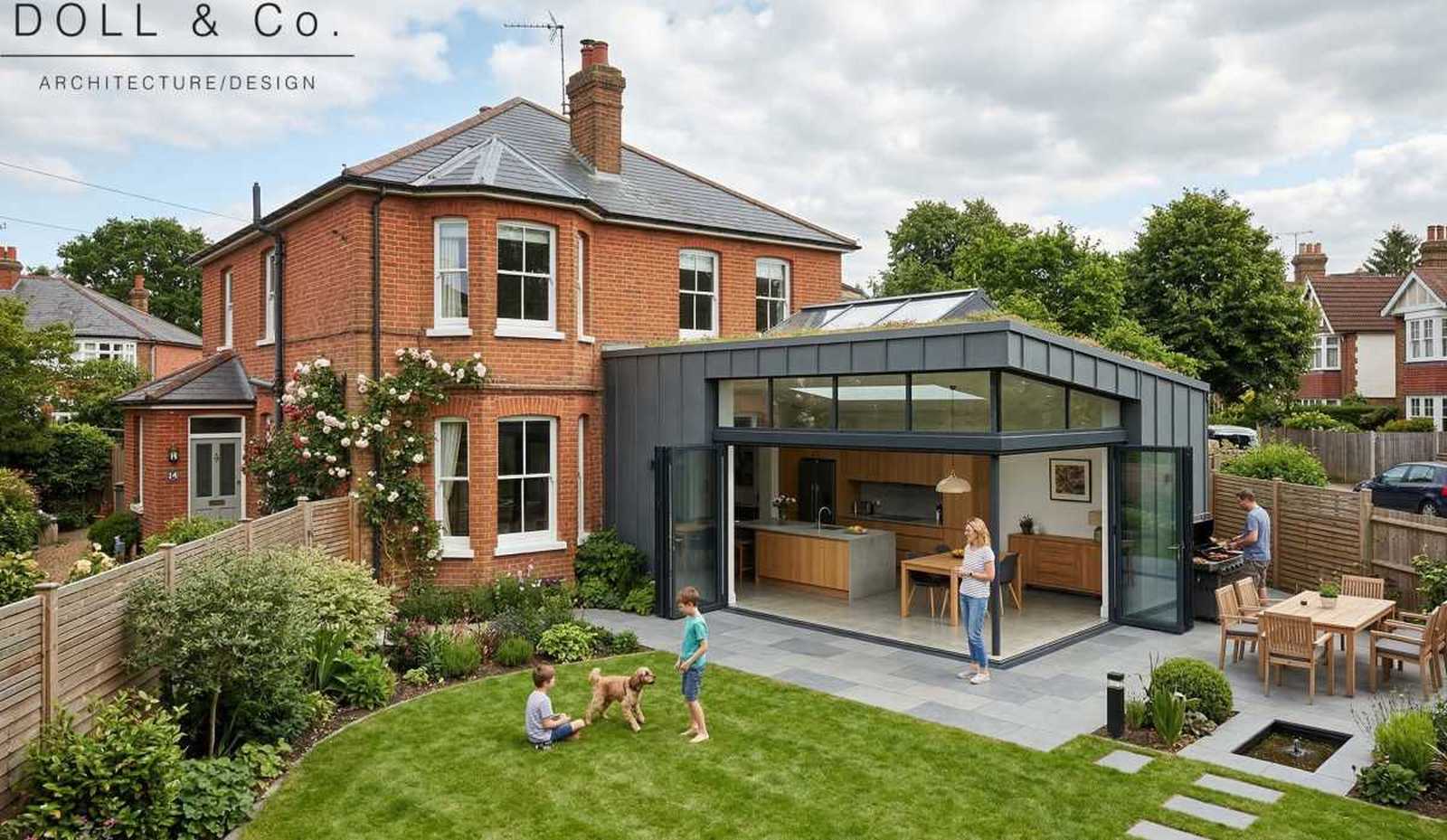 family enjoys extended home in london