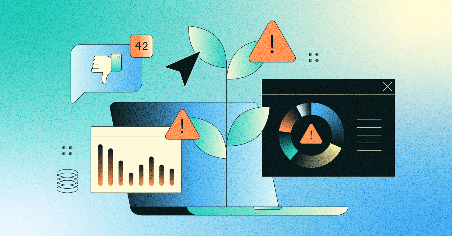 Warning signs and negative feedback icons -  Planhat Alternatives