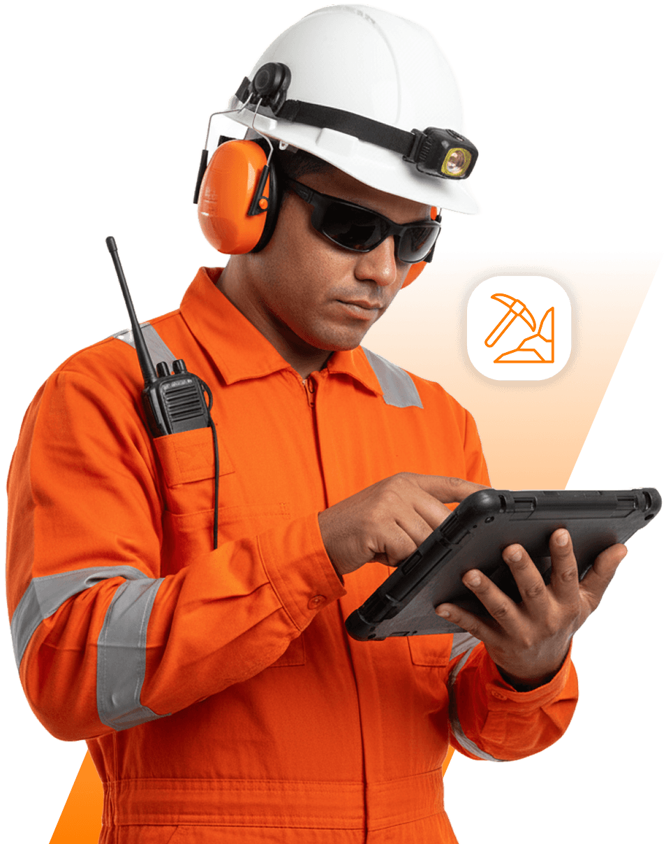 Homem de boné utilizando um tablet