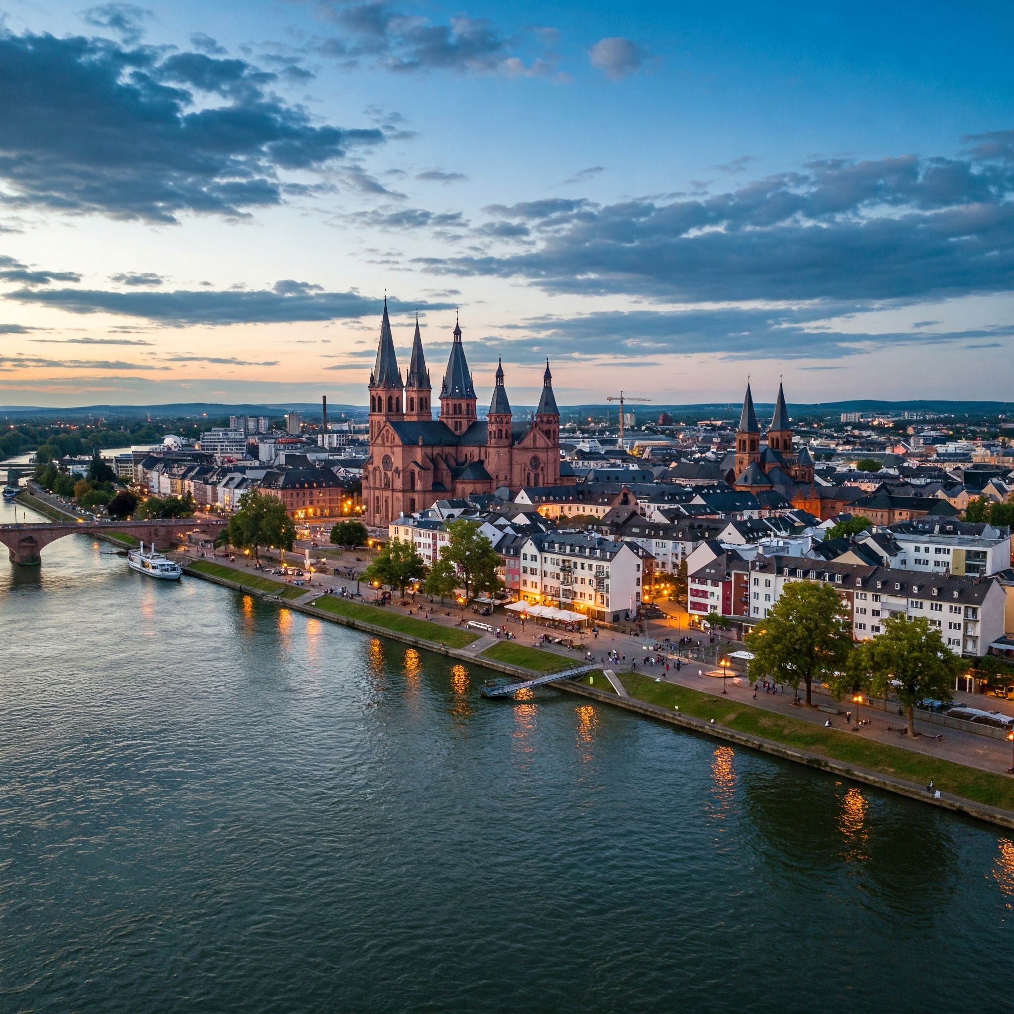 Eine Braut in einem verspielten Hochzeitskleid berät sich mit ihrer Stylistin.