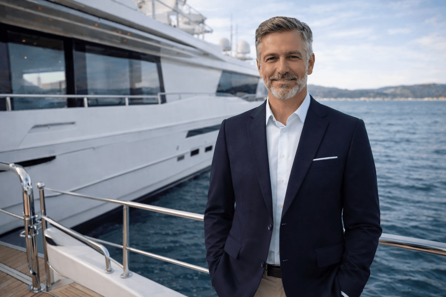 Two men reviewing documents together by a large window, with sunlight streaming in.