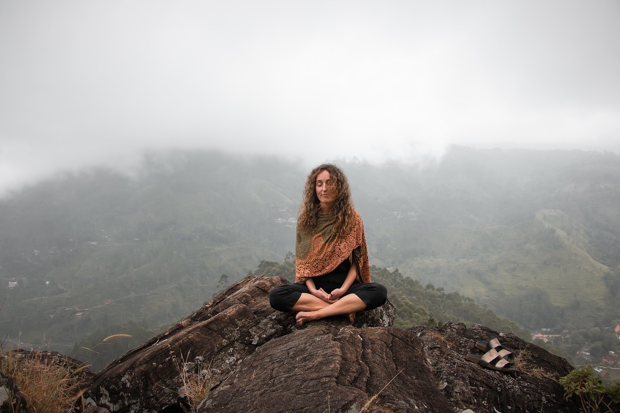 Woman meditating