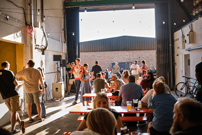 Rooftop party with friends