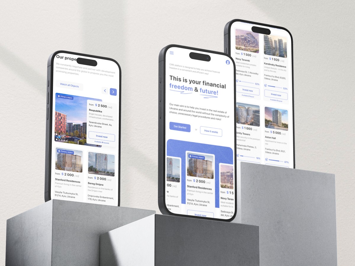 An example of the Work&Go website interface, developed by Codeska