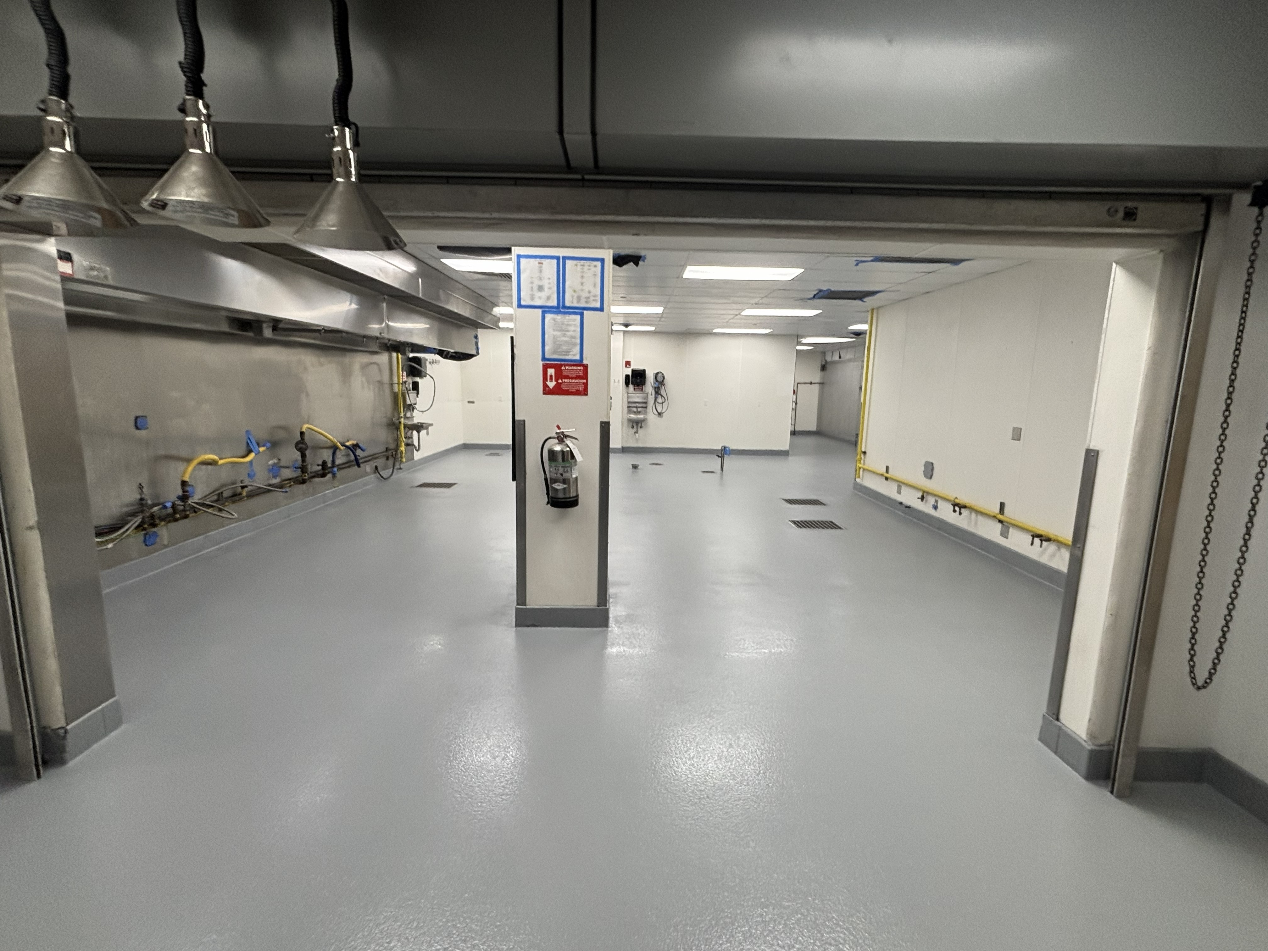 Commercial kitchen epoxy floor