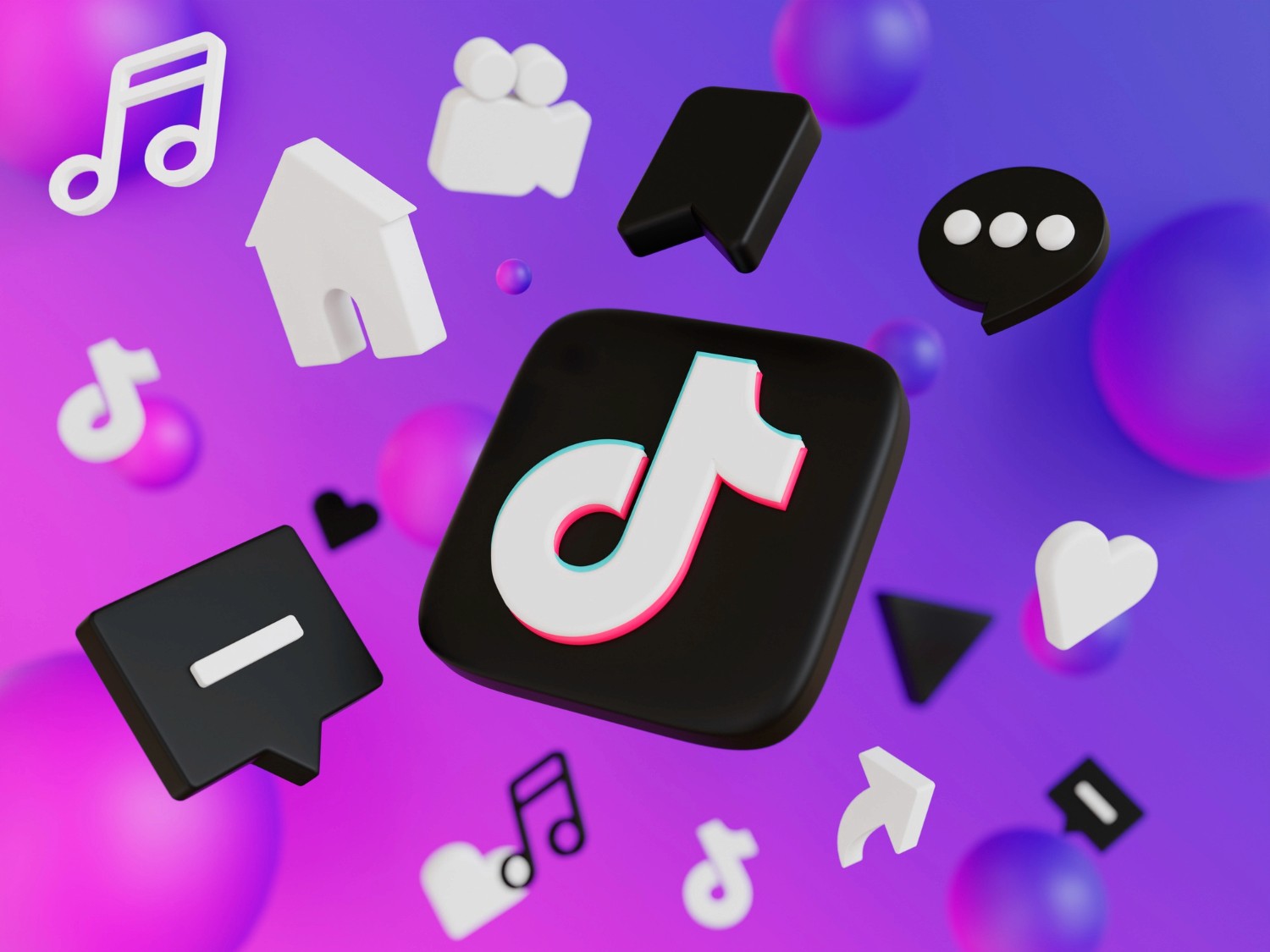 An illustration representing TikTok, a social media app with over 1 billion downloads worldwide.