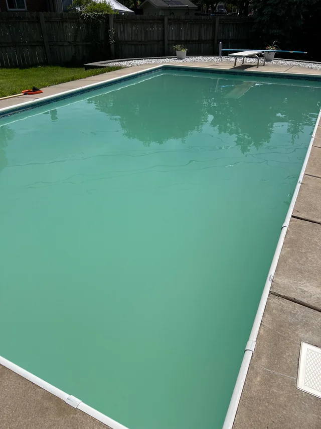 Image of a pool at dusk